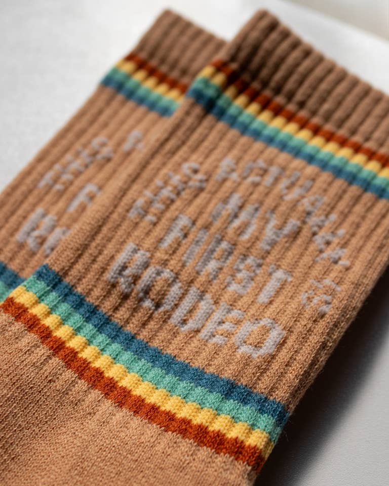 Shop Good- Actually My First Rodeo Western Socks