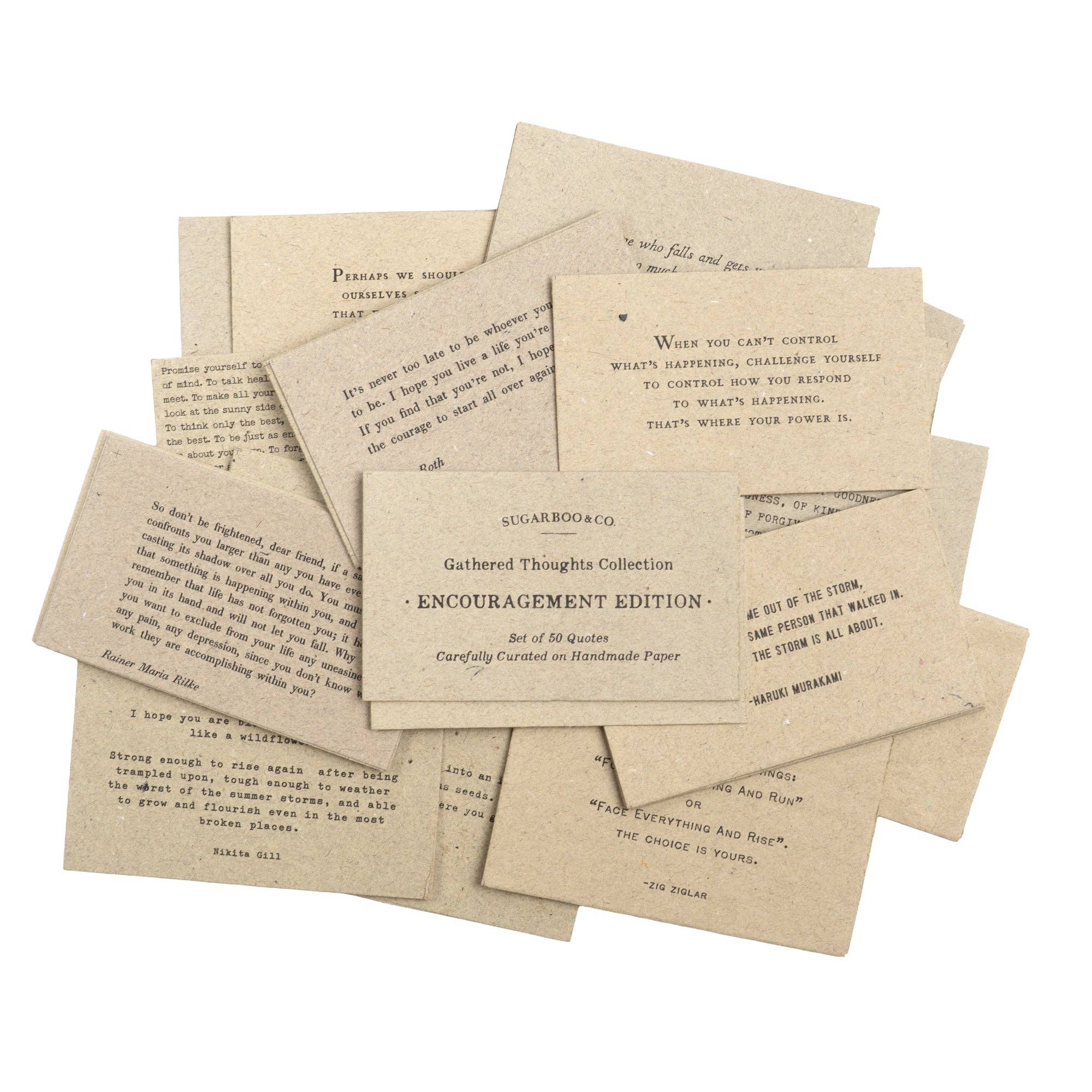 Sugarboo & Co- 50 Gathered Thoughts of Encouragement on Handmade Paper