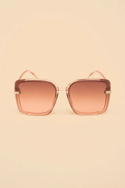 Powder- Luxe Sutton Sunglasses - Rose