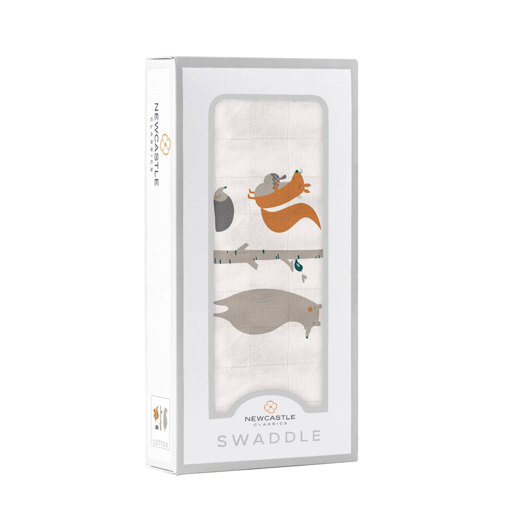 Newcastle Classics- Forest Friends Cotton Muslin Swaddle