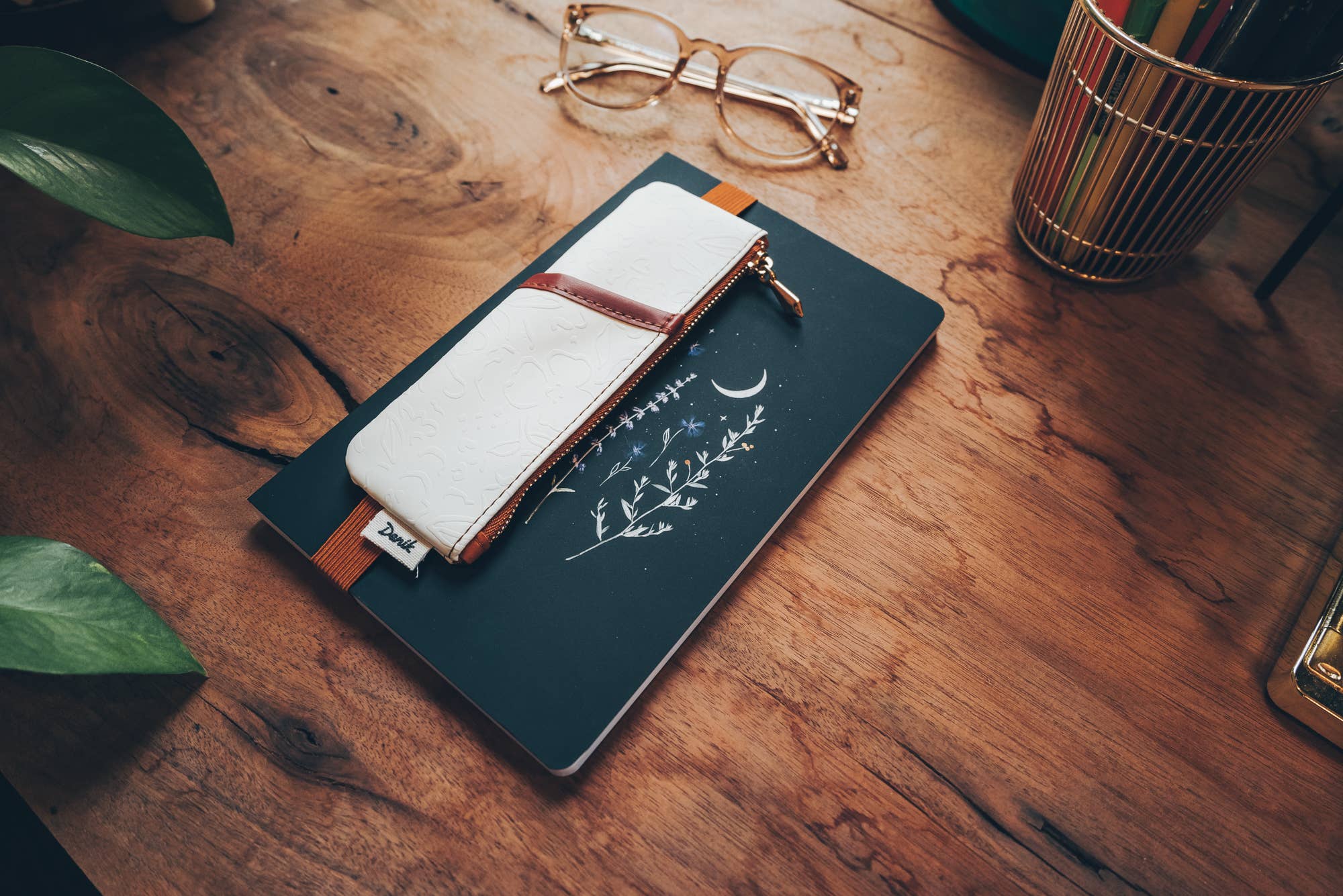 Denik- Golden Hour Embossed PU Notebook Pouch