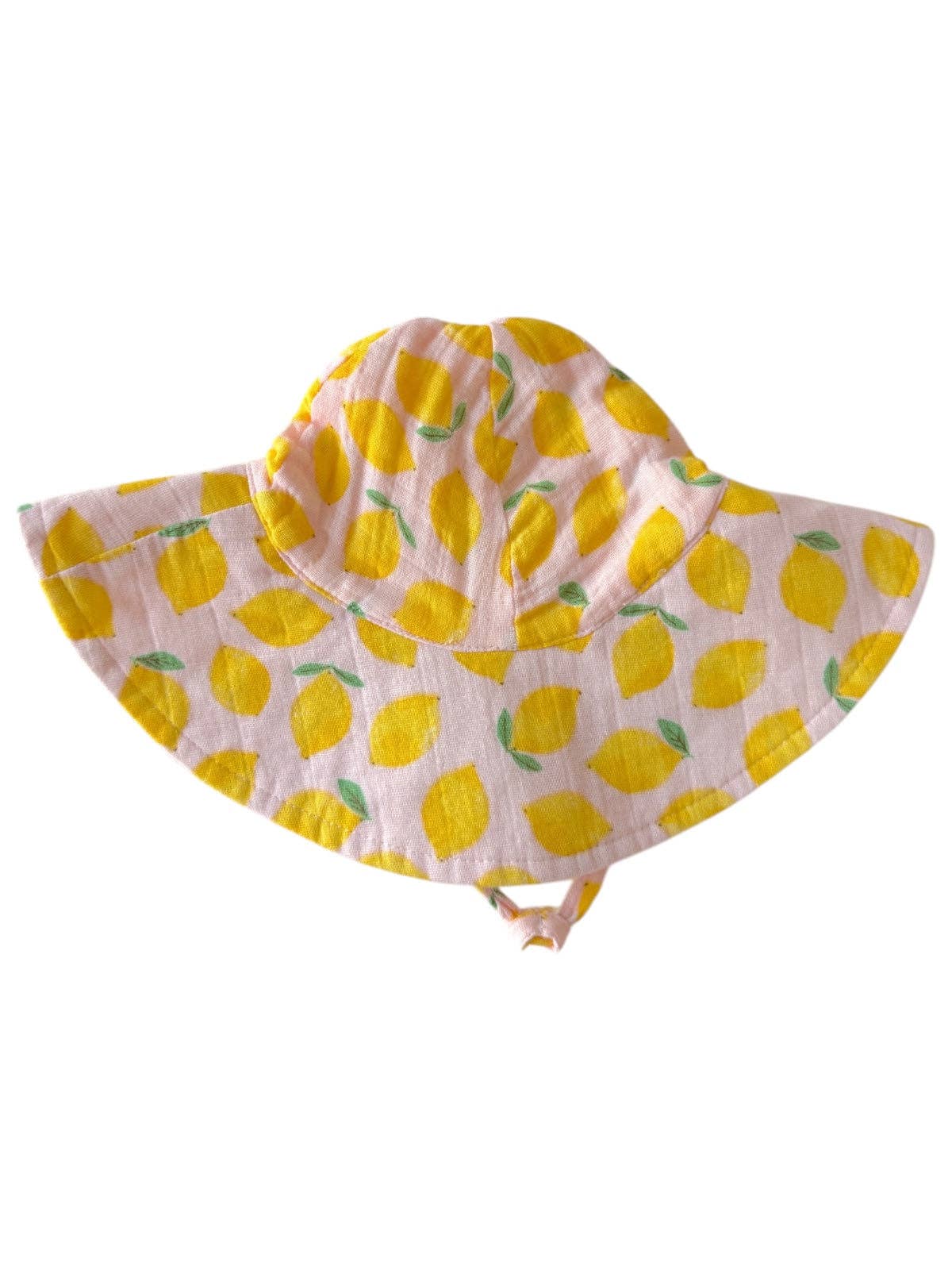 SIIX Collection- Lemon Sorbet / Muslin Wide Brim Sunhat
