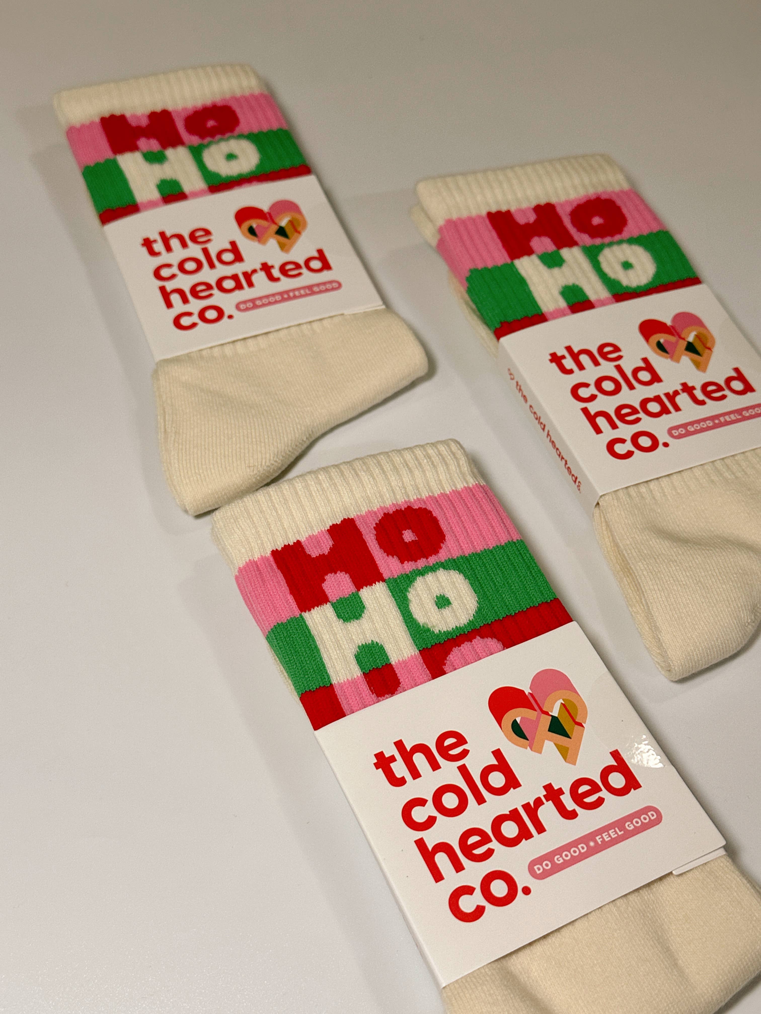 Cold Hearted Collective- Funny Ho Ho Ho Christmas Crew Socks
