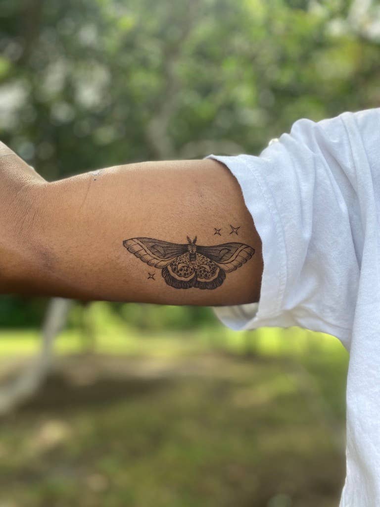 NatureTats- Night Moth Temporary Tattoo