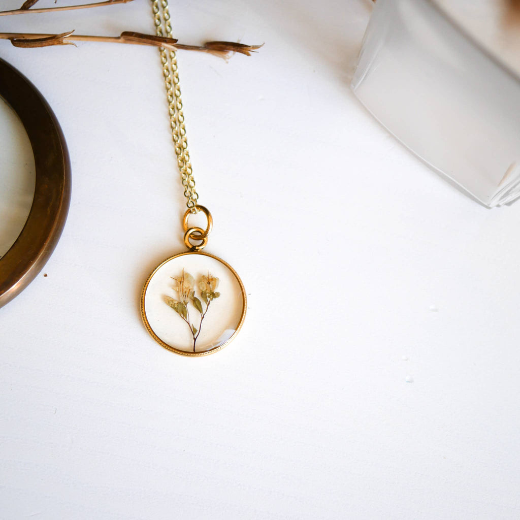 Seed & Soil- Tiny Dried Bouquet Pendant