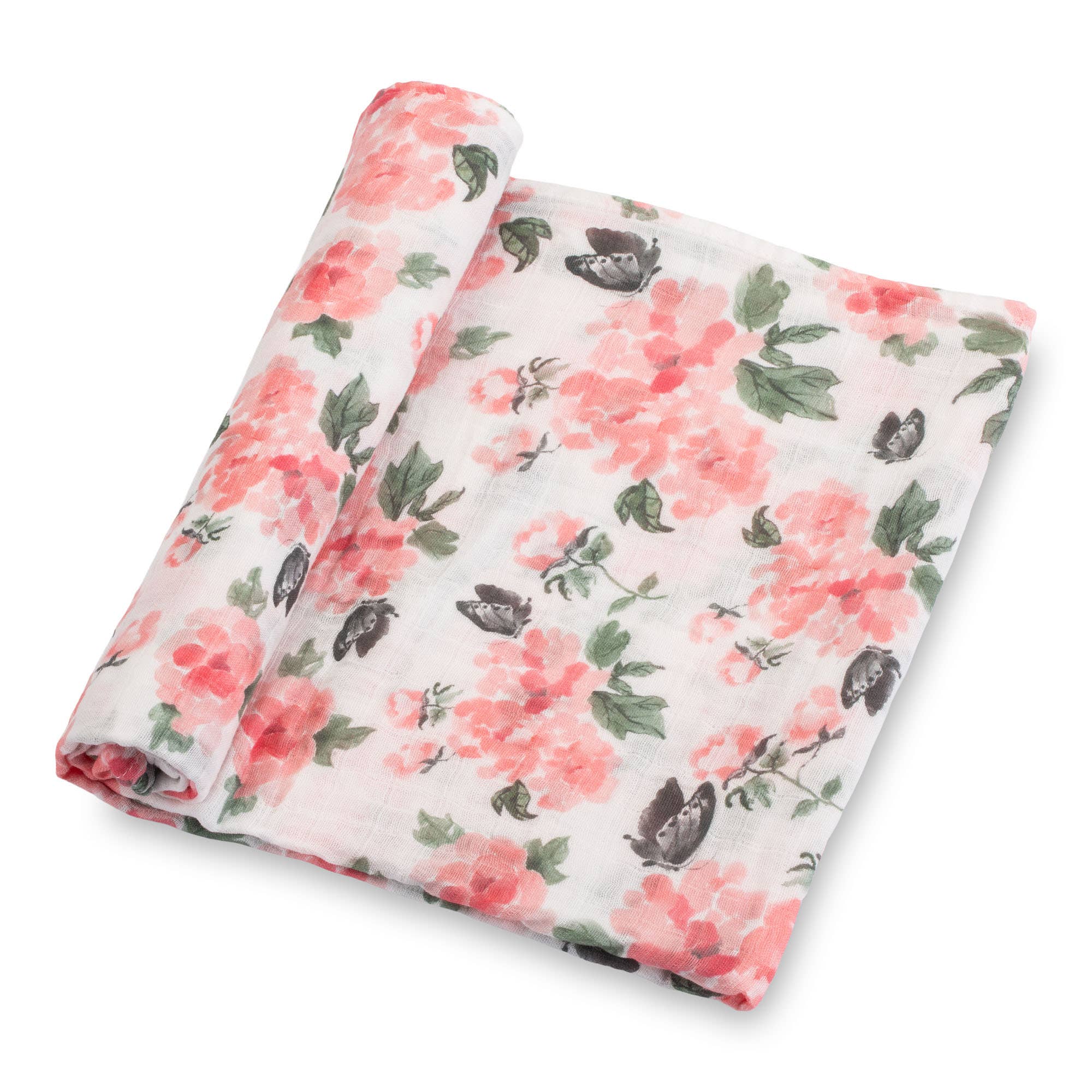LollyBanks- Pretty in Peony Baby Muslin Swaddle Blanket