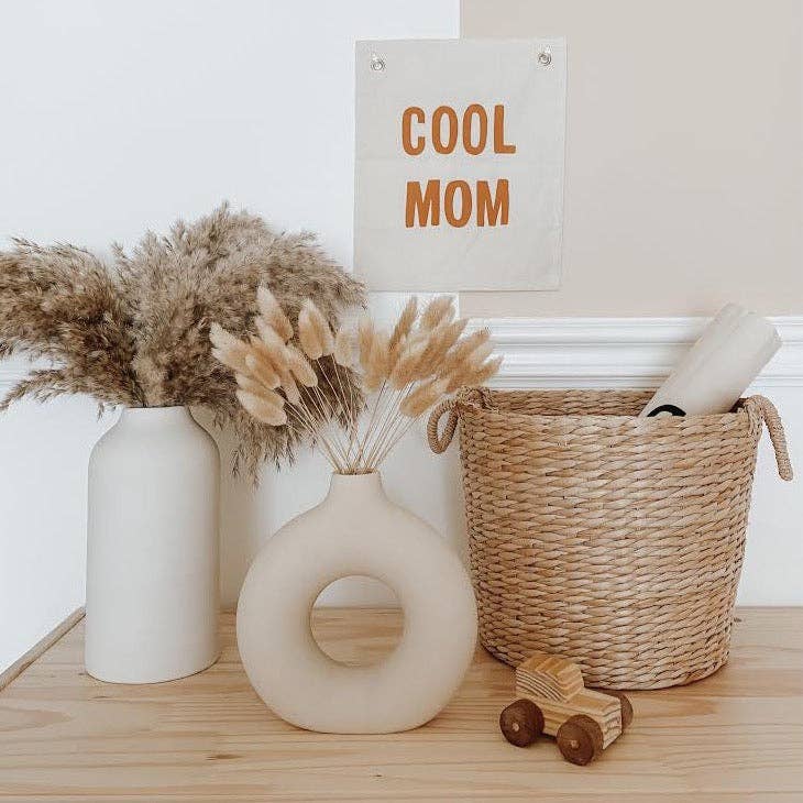 Imani collective- 'Cool Mom' Hand-Sewn Canvas Wall Banner