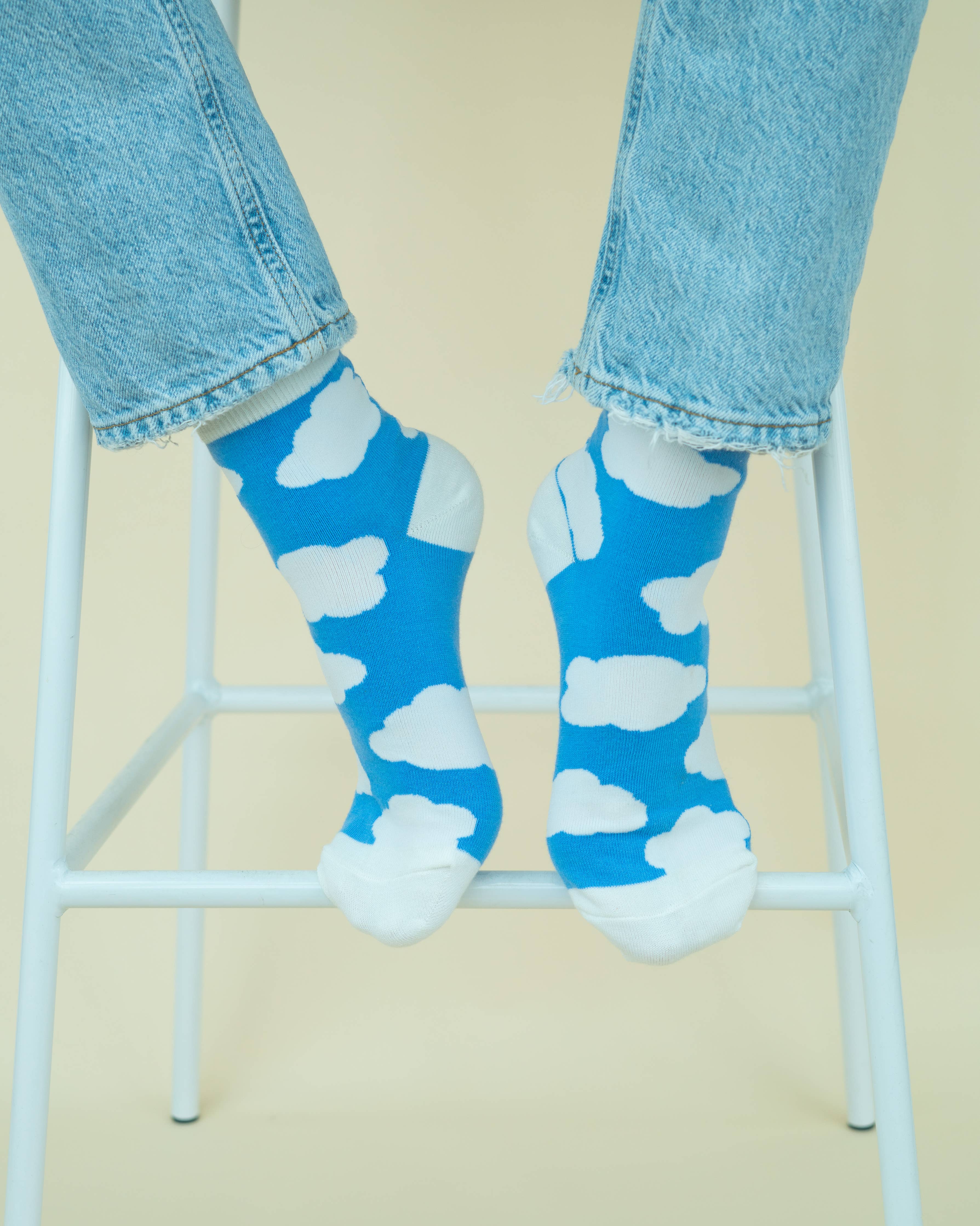Lucky Feather- Sockspirations - Above the Clouds