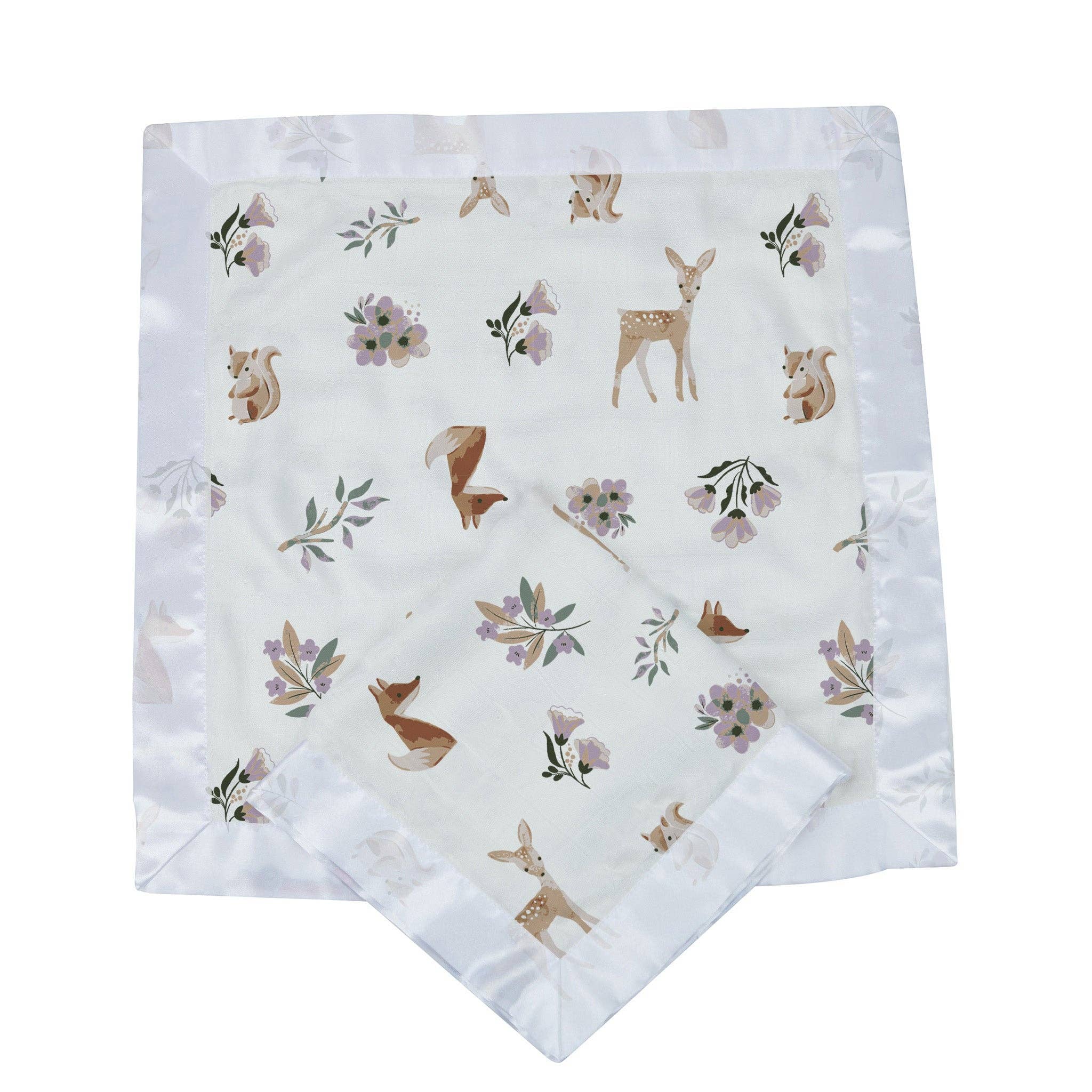 Newcastle Classics- Sierra Fox and Deer Cotton Muslin Security Baby Blankie
