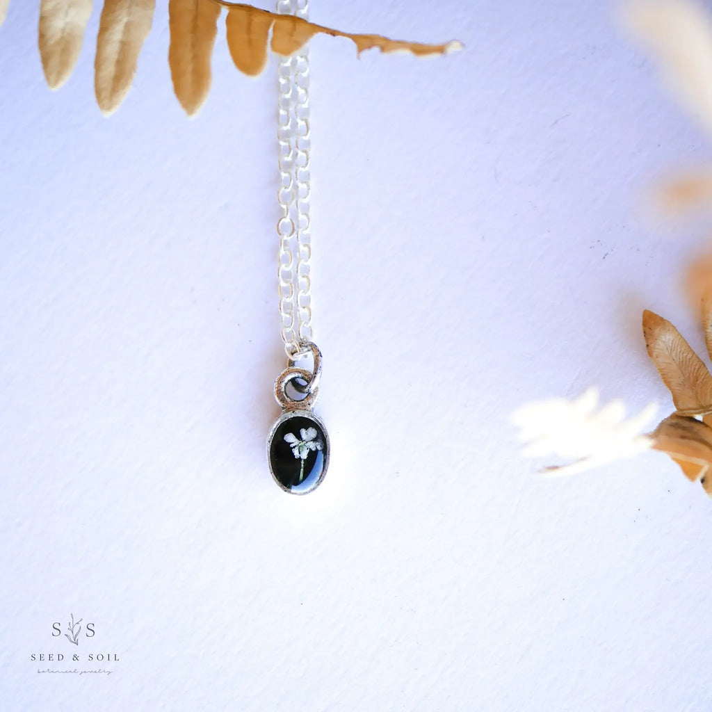 Seed & Soil- Tiny Oval Necklace