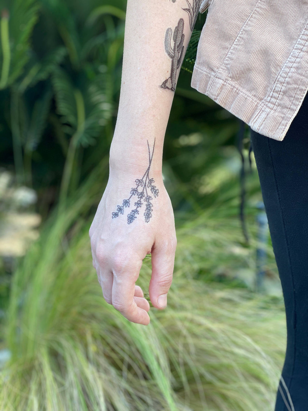 NatureTats- Lavender Twigs Temporary Tattoo