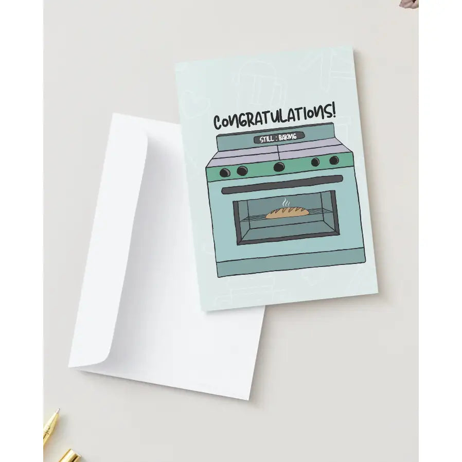 Chika Paper Studio- Bun in the Oven Card