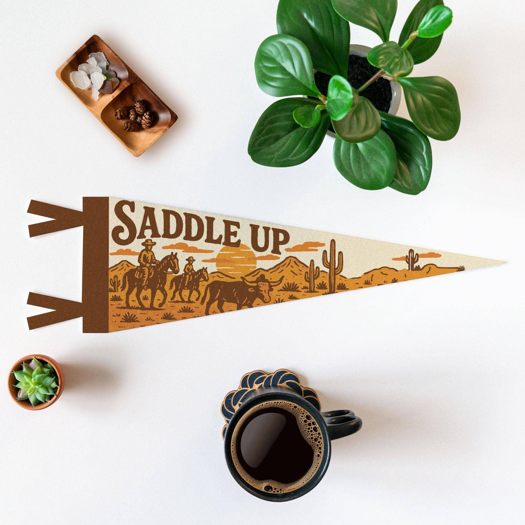 Benoit's Design Co.- Saddle Up Felt Pennant