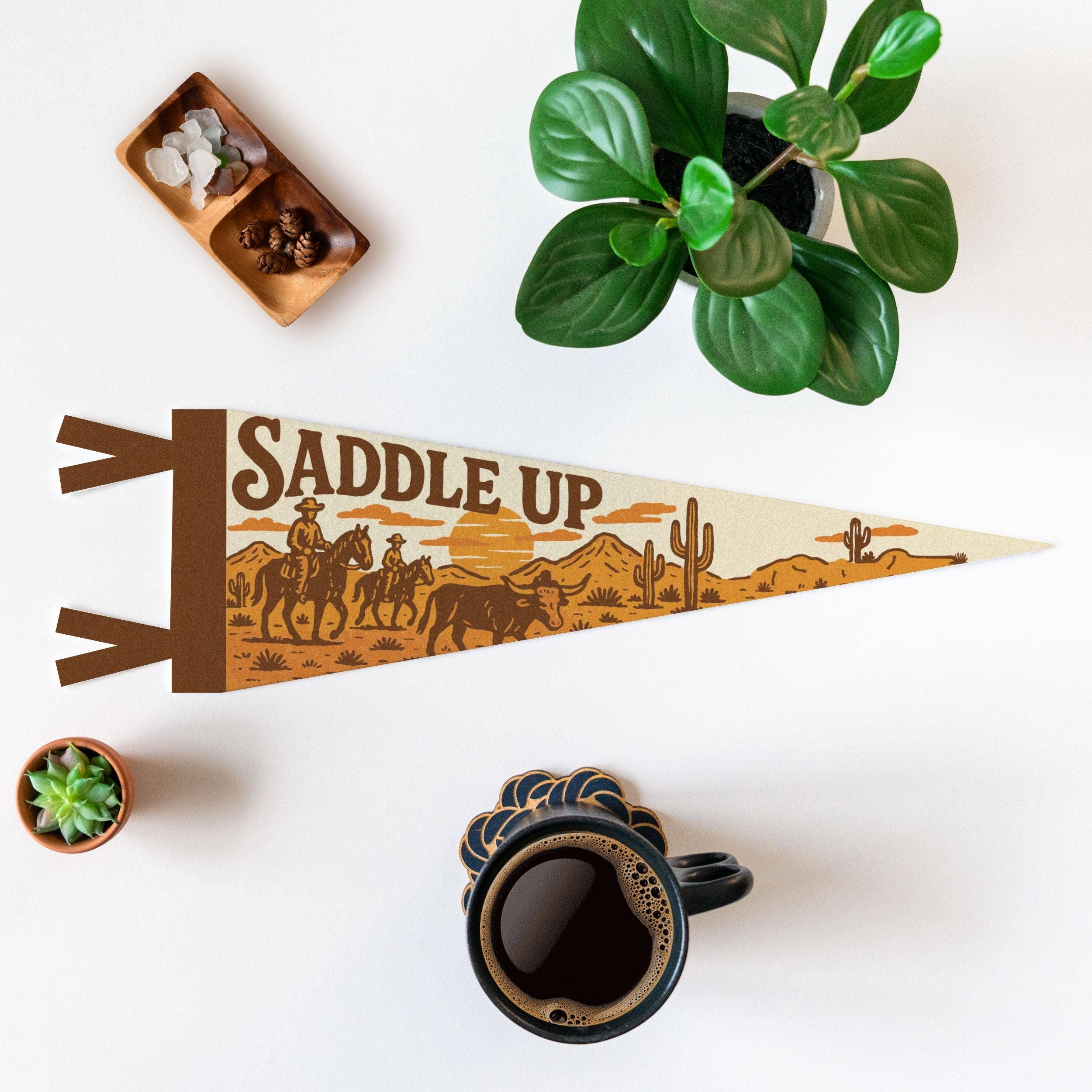 Benoit's Design Co.- Saddle Up Felt Pennant