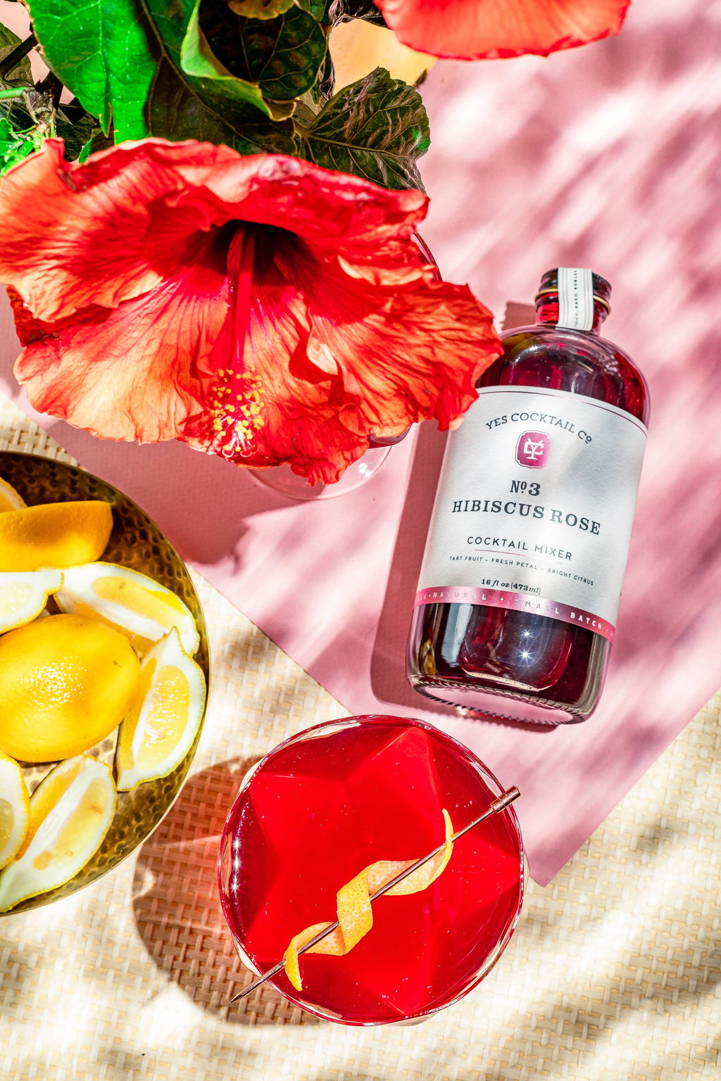 Yes Cocktail Co.-  Hibiscus Rose Cocktail Mixer