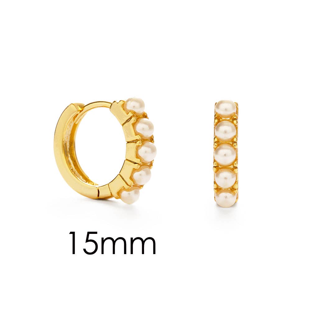 Amano Studio- 15mm Pearl Huggie Hoops