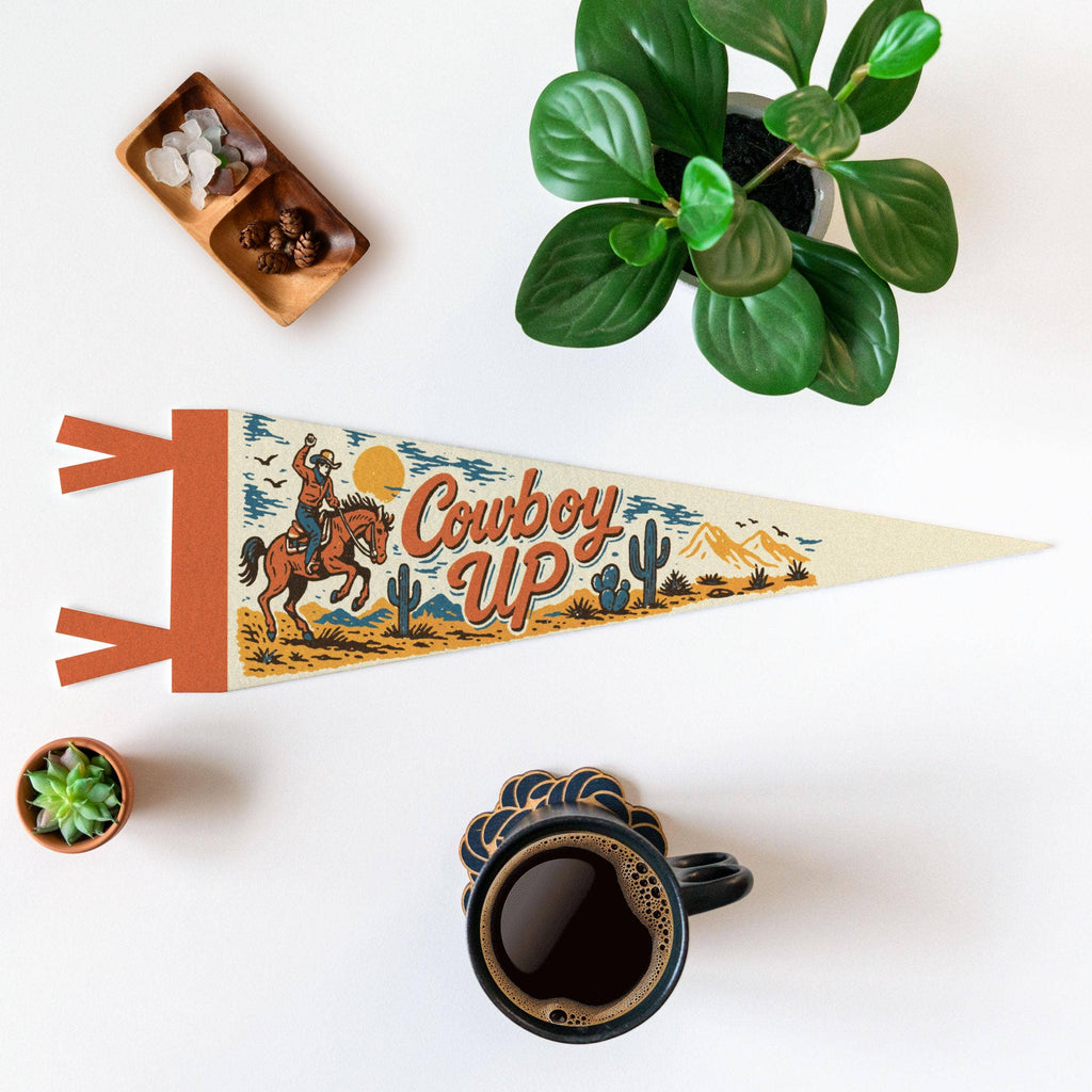 Benoit's Design Co.- Cowboy Up Felt Pennant