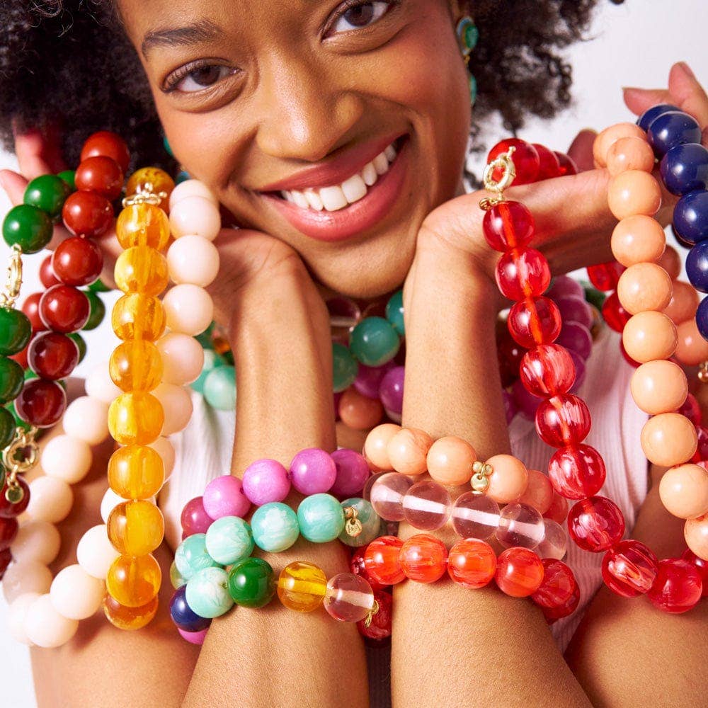 INK + ALLOY- Cece Large Resin Bead Bracelet Multi Wholesale