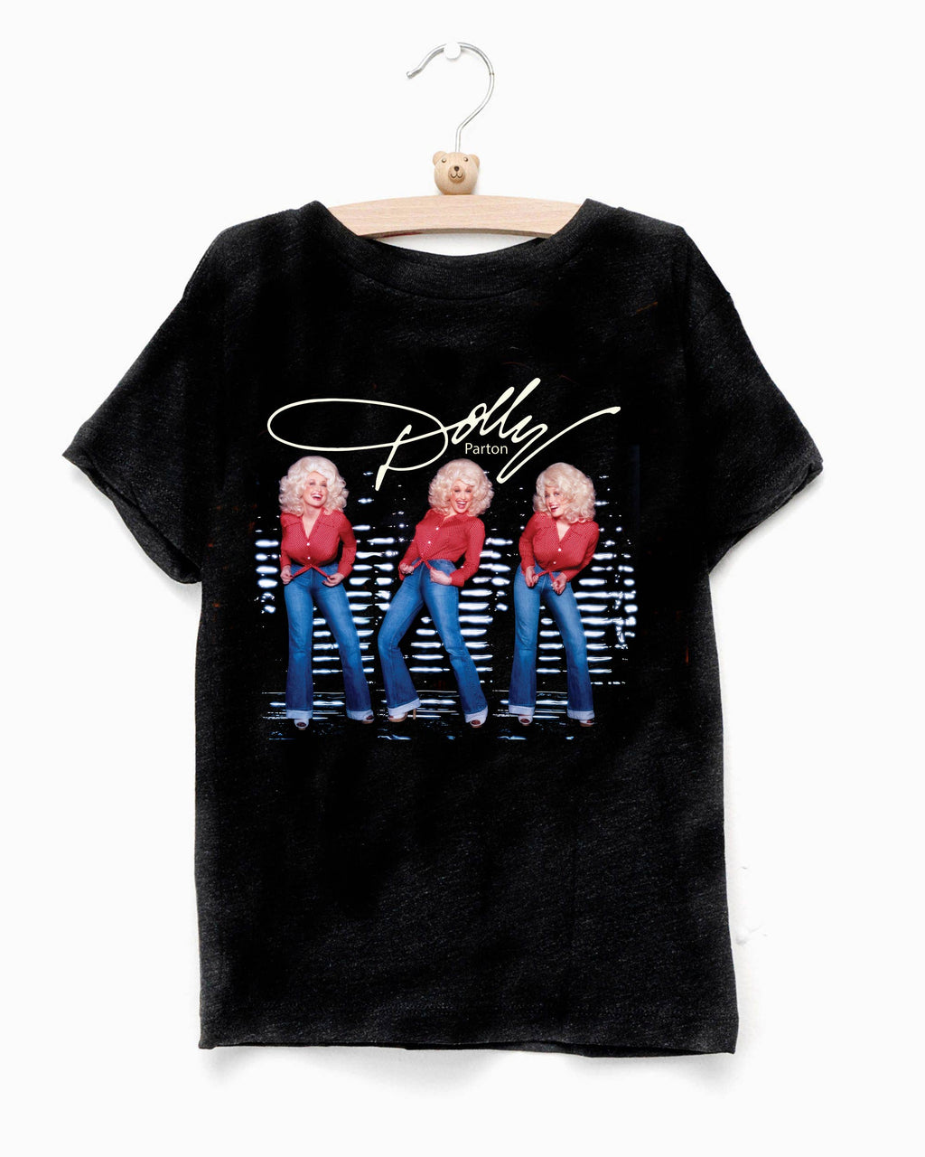 LivyLu- Children's Dolly Parton Triple Threat Black Tee