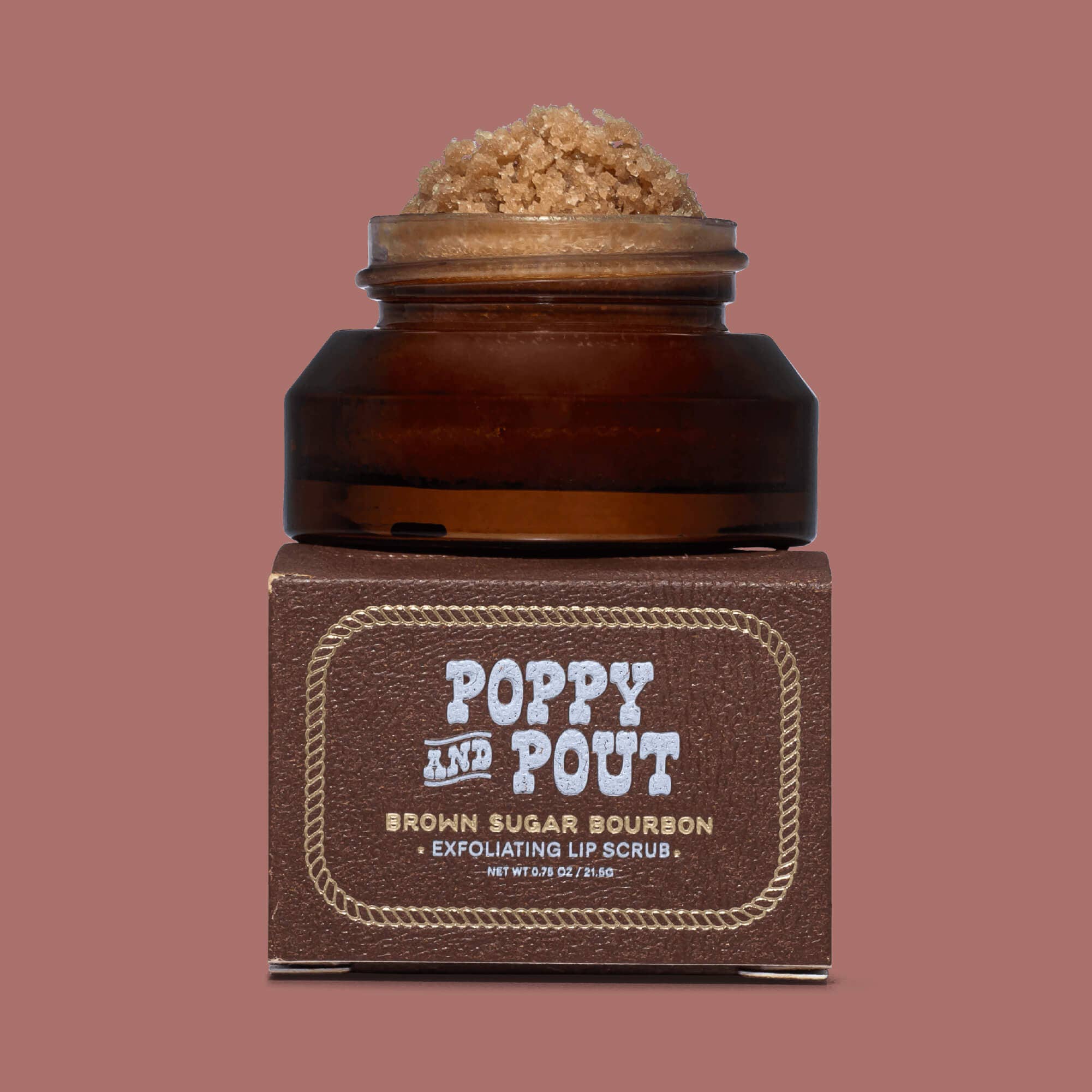 Poppy & Pout- Lip Scrub, Rhinestone Rodeo, Brown Sugar Bourbon