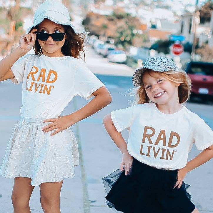 Minimalist Folk Co.- Rad Livin'  in caramel   | Kids Tee