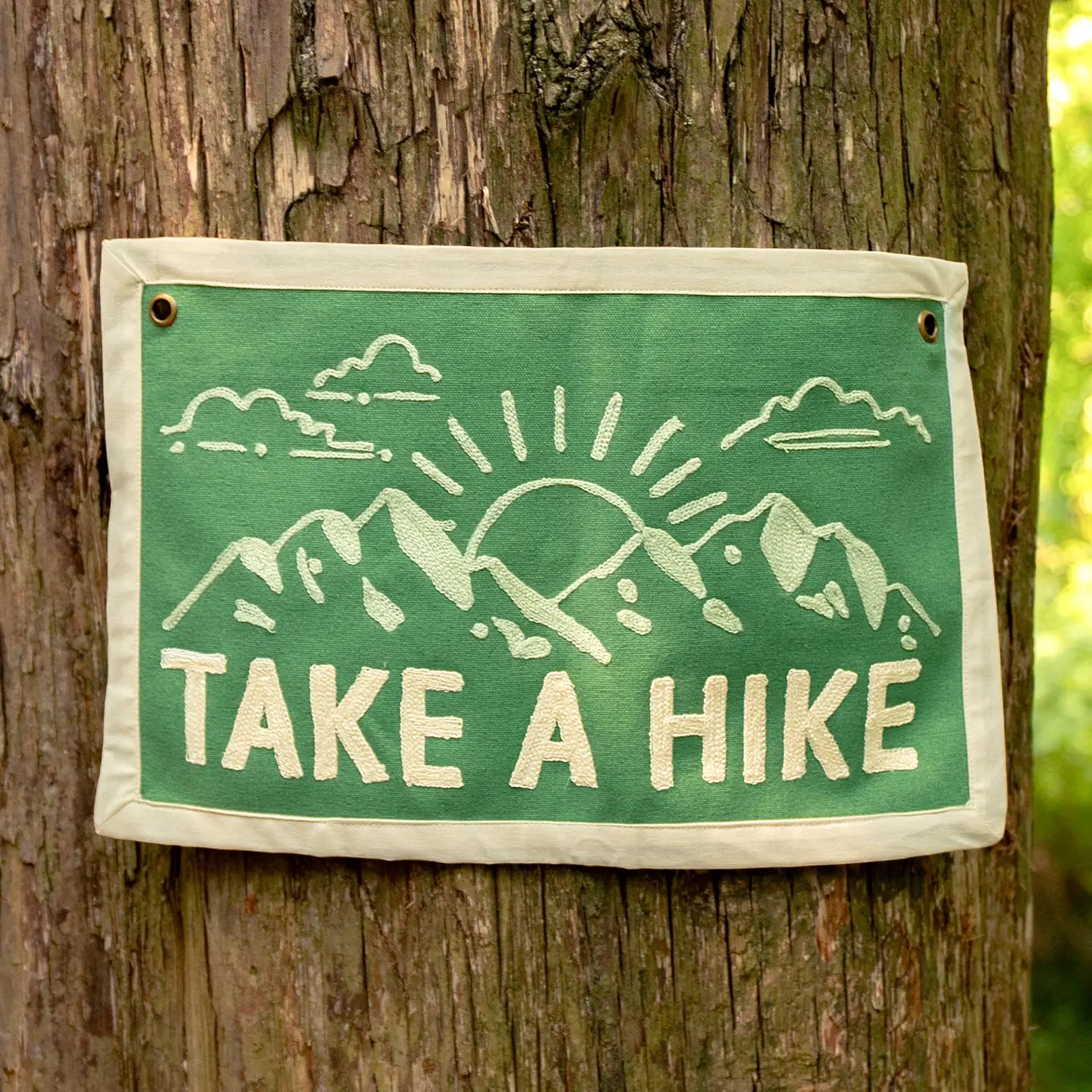 1Canoe2- Take A Hike Embroidered Canvas Banner