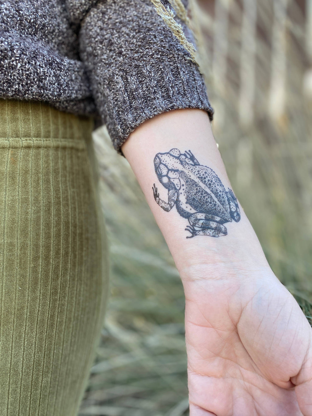 NatureTats- Toad Temporary Tattoo