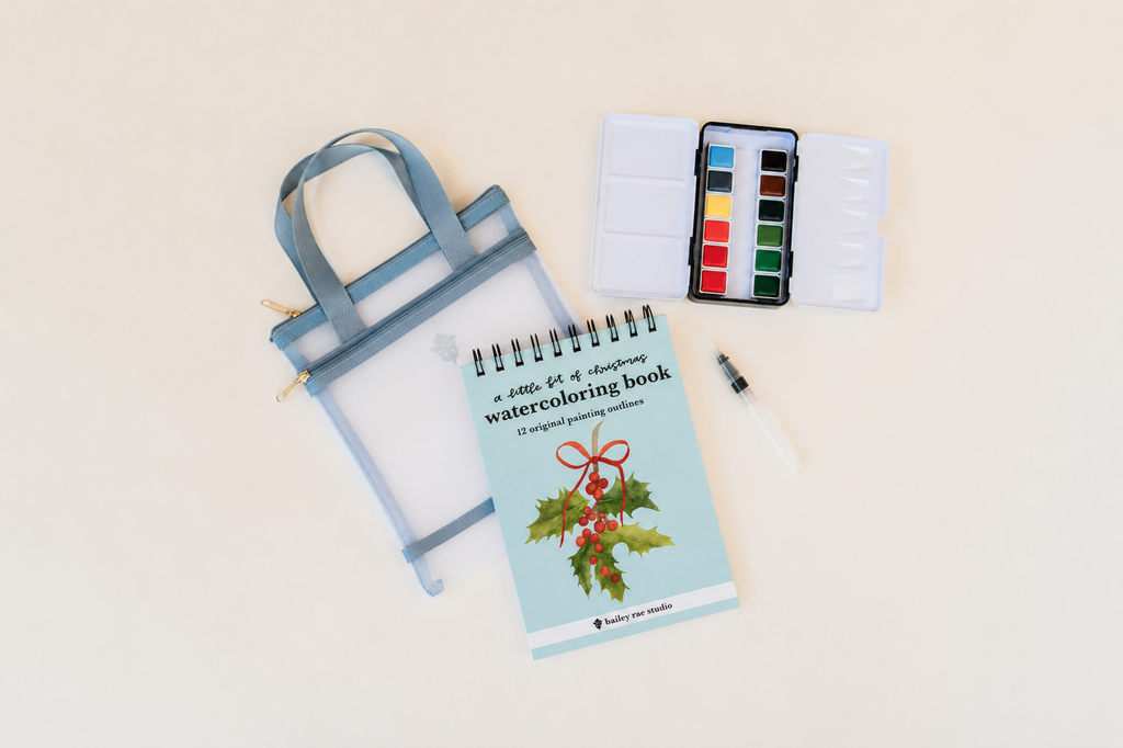bailey rae studio- A little bit of christmas - mini watercoloring book