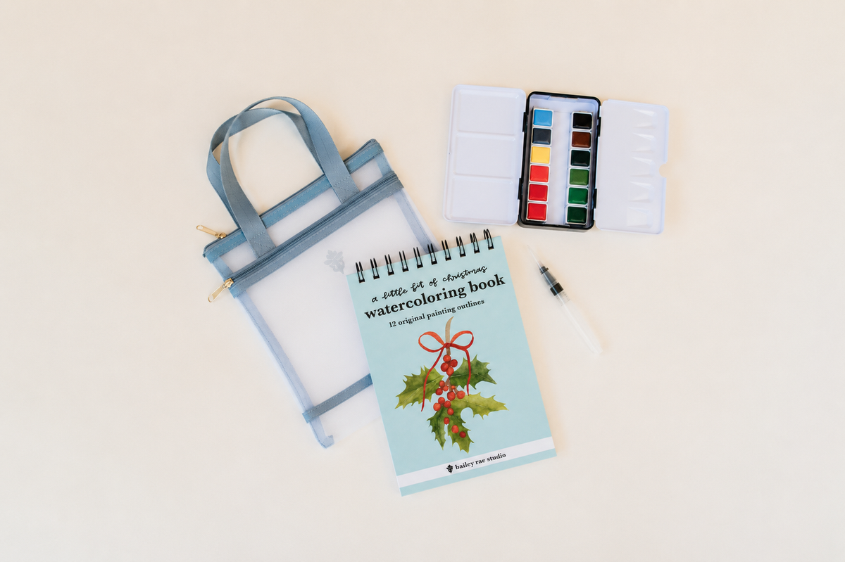 bailey rae studio- A little bit of christmas - mini watercoloring book