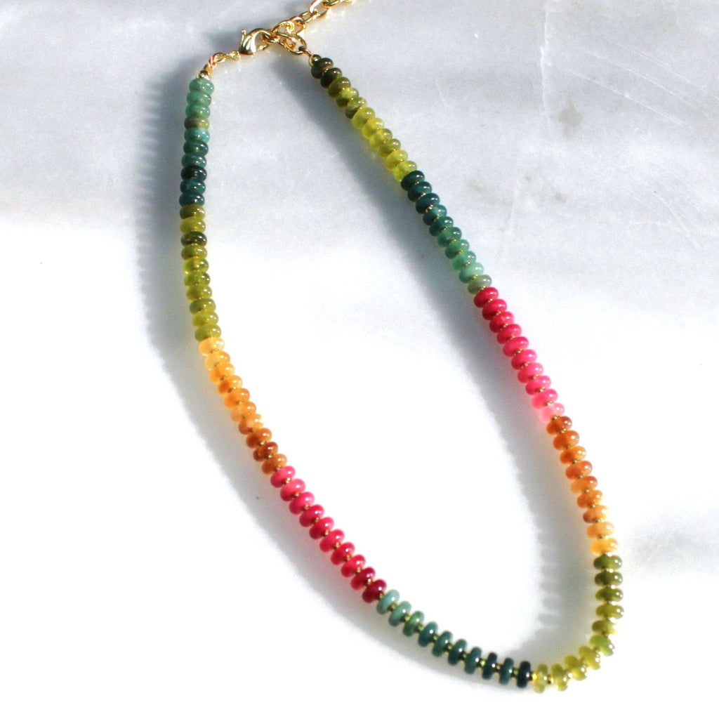 The Silver Wren- Desert Hues Beaded Necklace