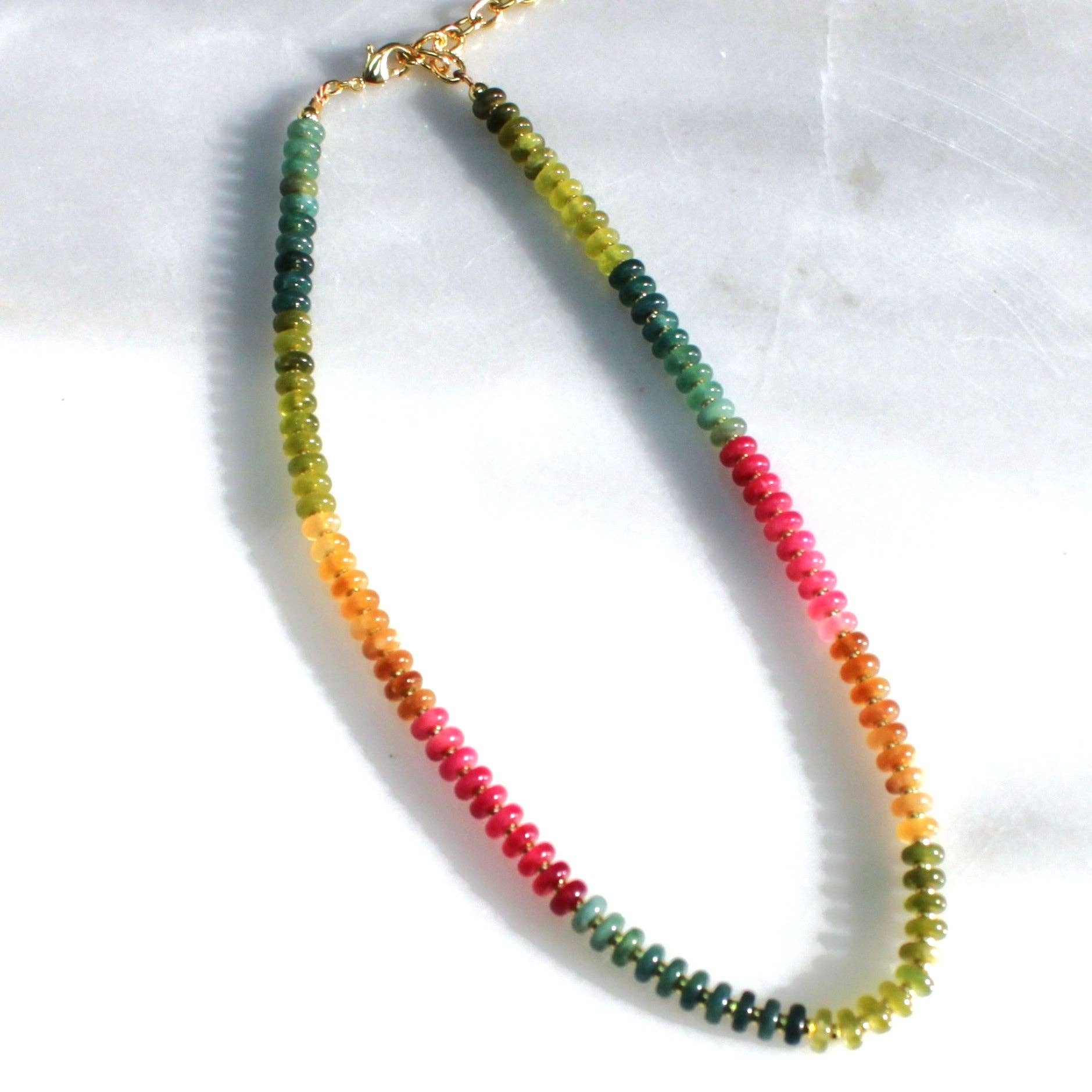 The Silver Wren- Desert Hues Beaded Necklace