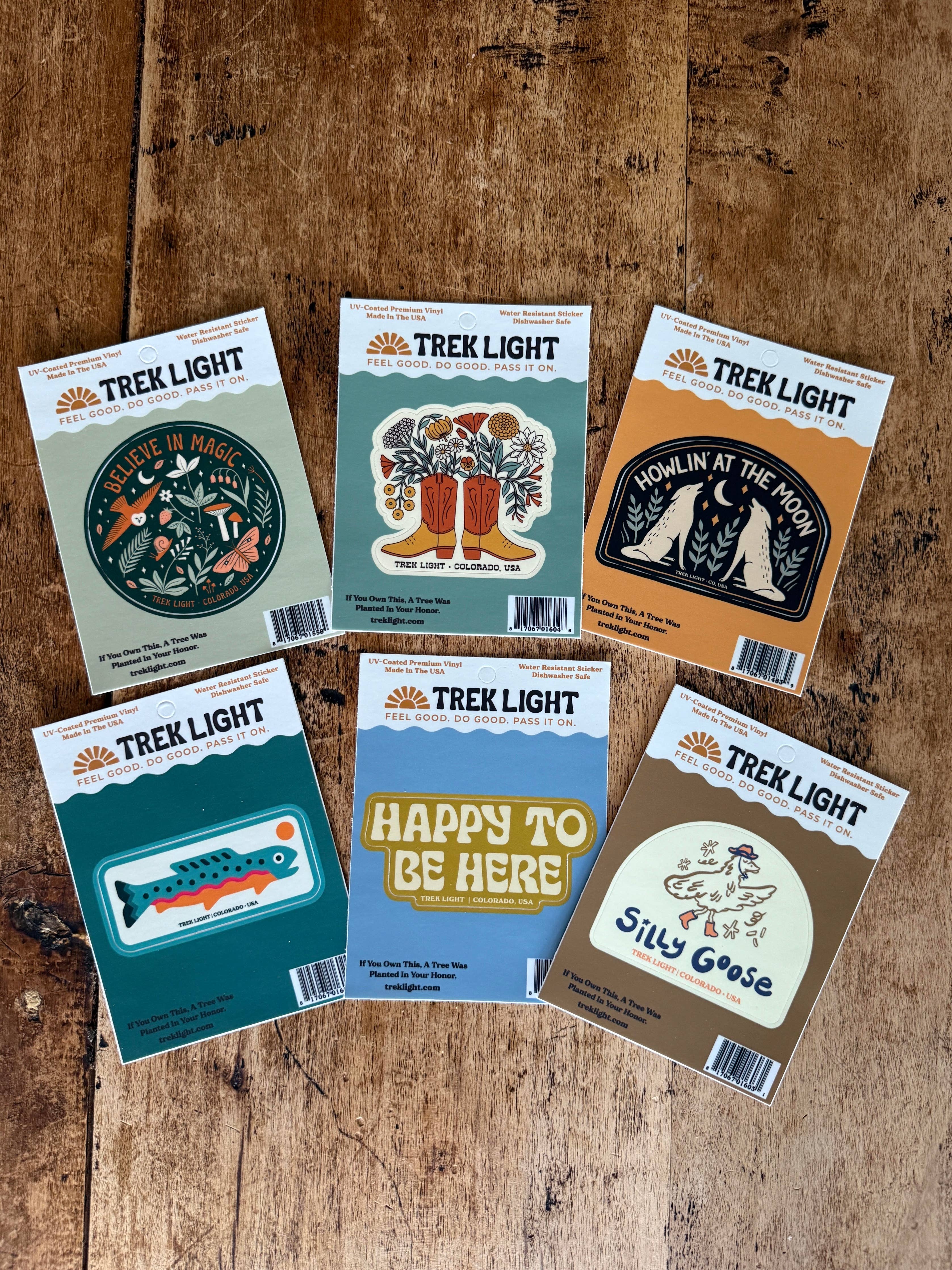 Trek Light- Happy To Be Here Sticker