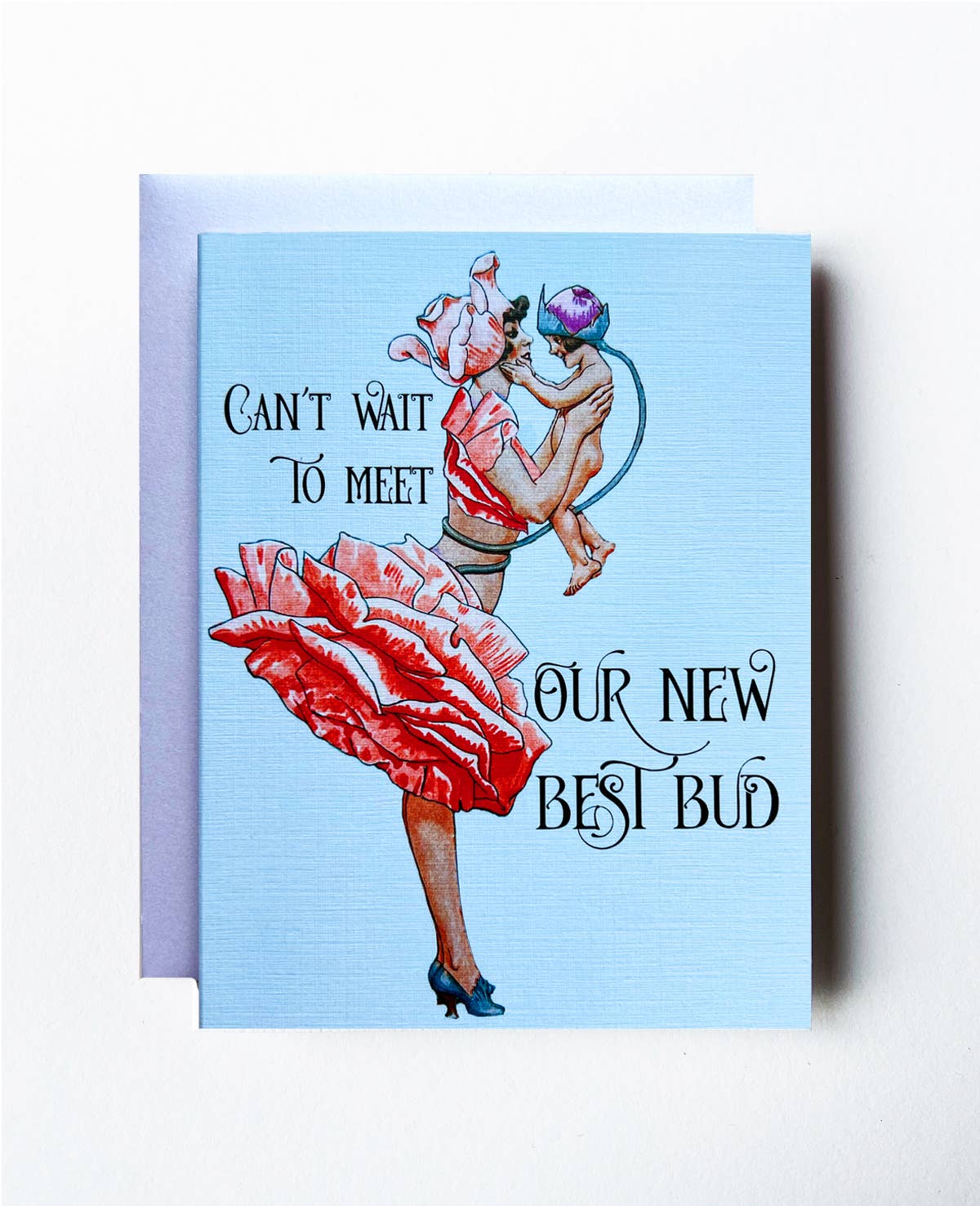 The Twentieth- Best Bud Art Deco Congratulations Baby Card