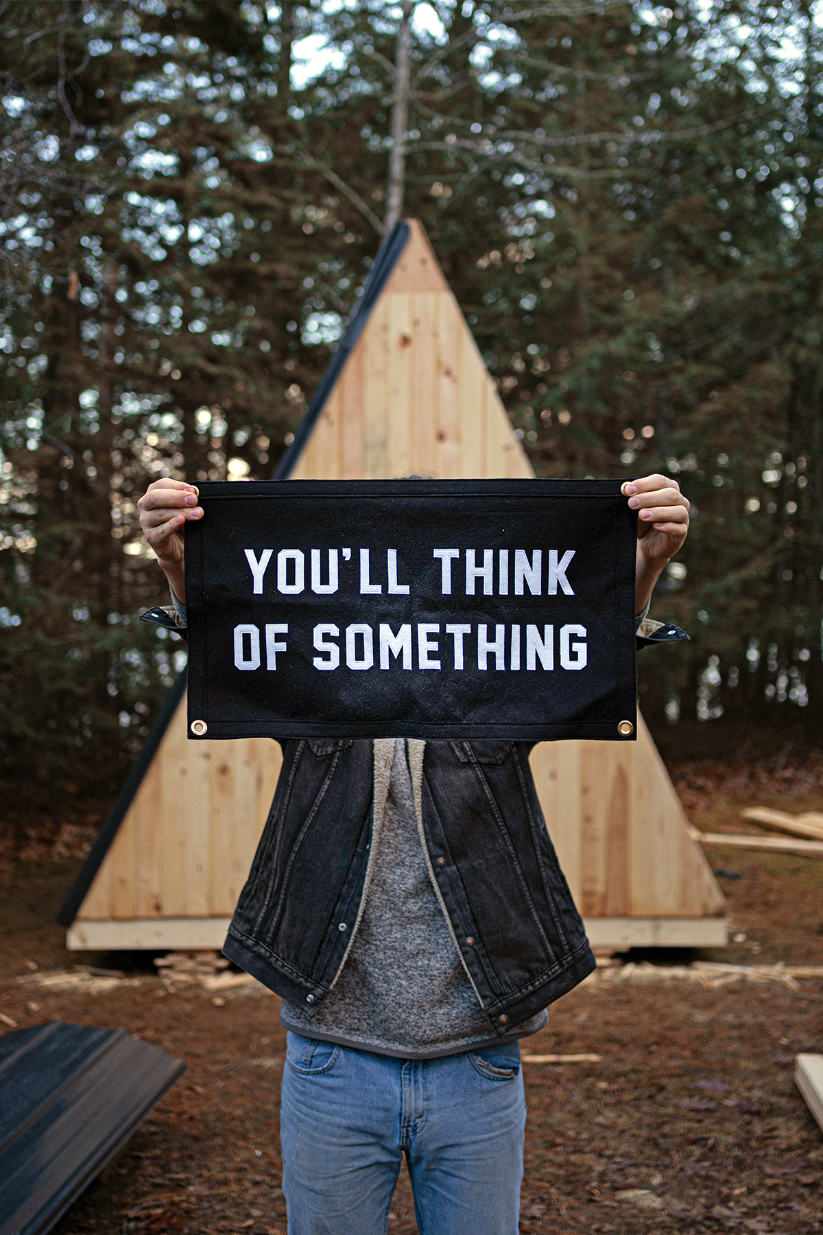 Oxford Pennant- You'll Think of Something Stitched Banner: Stitched