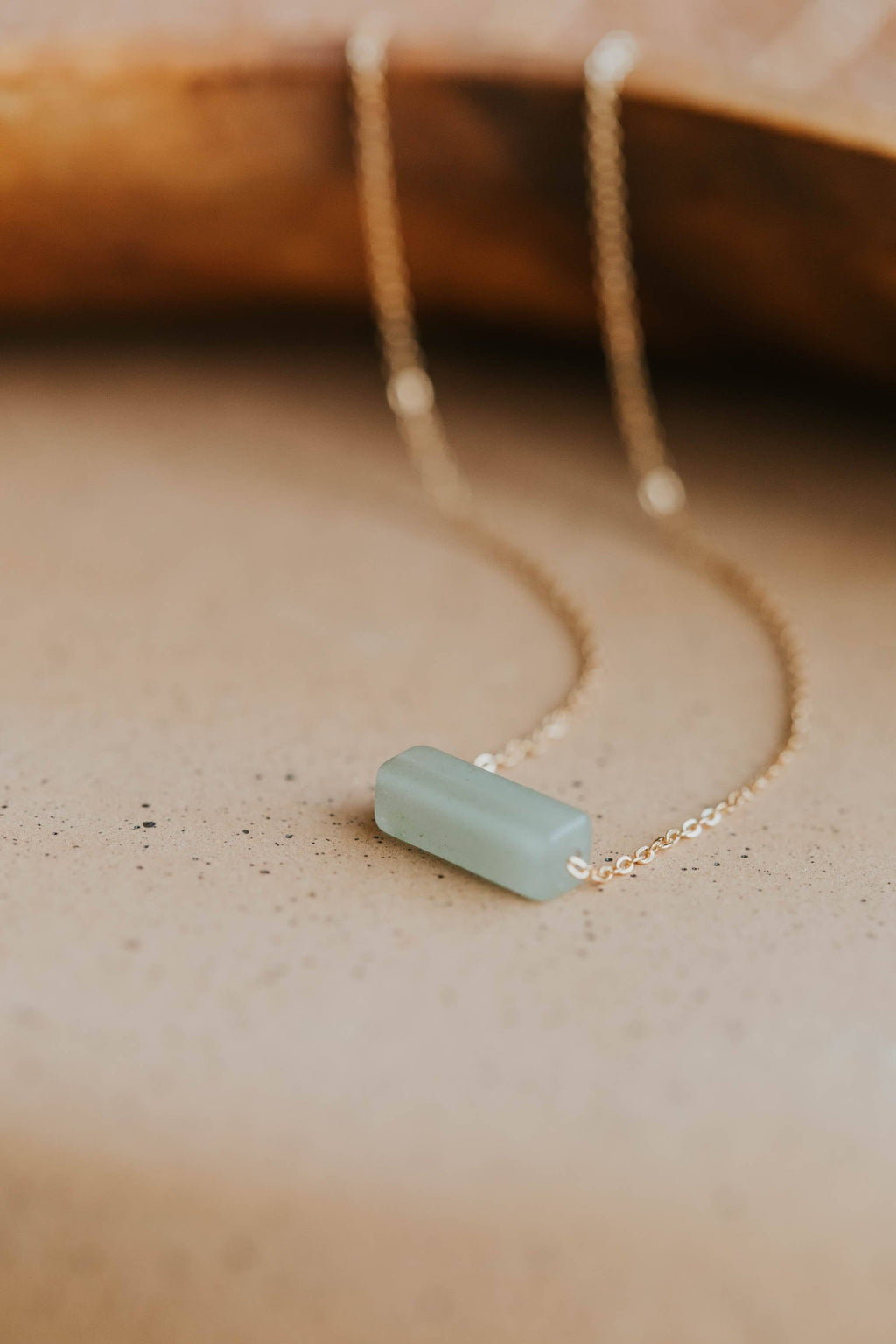 Hello Adorn- Seafoam Gemma Necklace | 14kt Gold Fill + Sterling Silver
