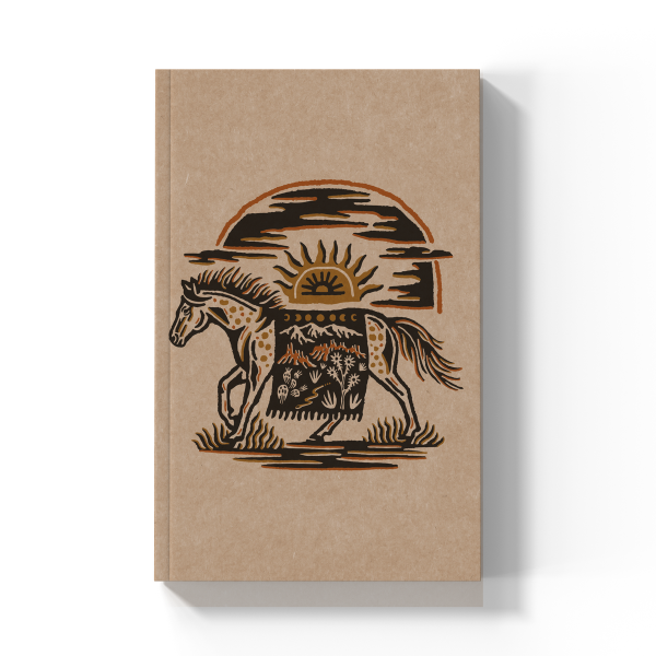 RaycoDesign — Western Horse Kraft Layflat Notebook KLC2316KL