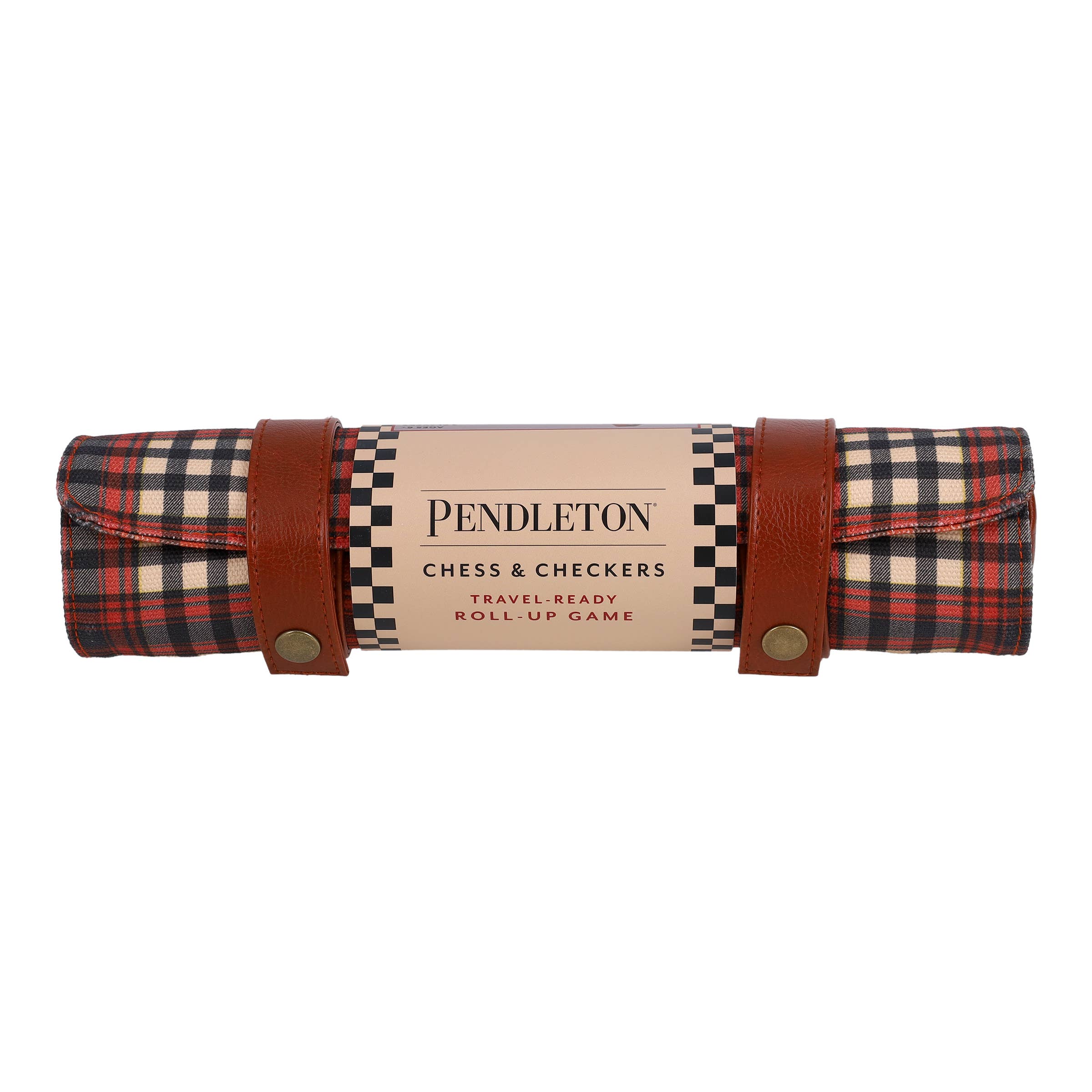 Chronicle Books- Pendleton Red Black Check Pattern Chess & Checkers