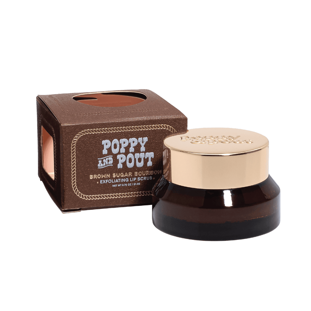 Poppy & Pout- Lip Scrub, Rhinestone Rodeo, Brown Sugar Bourbon