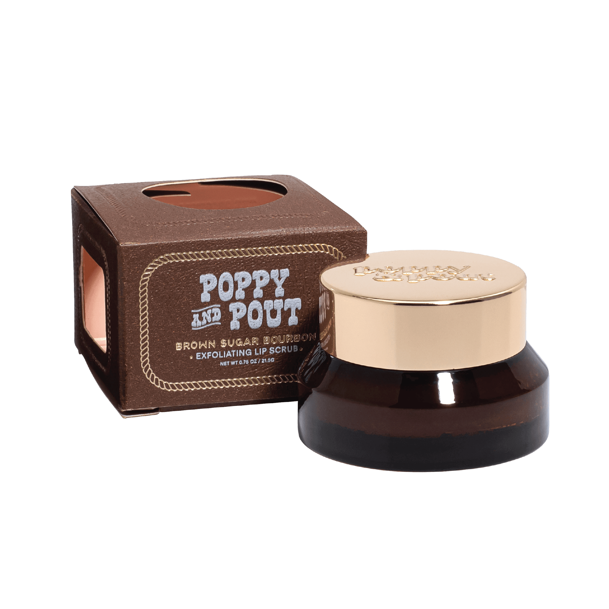 Poppy & Pout- Lip Scrub, Rhinestone Rodeo, Brown Sugar Bourbon
