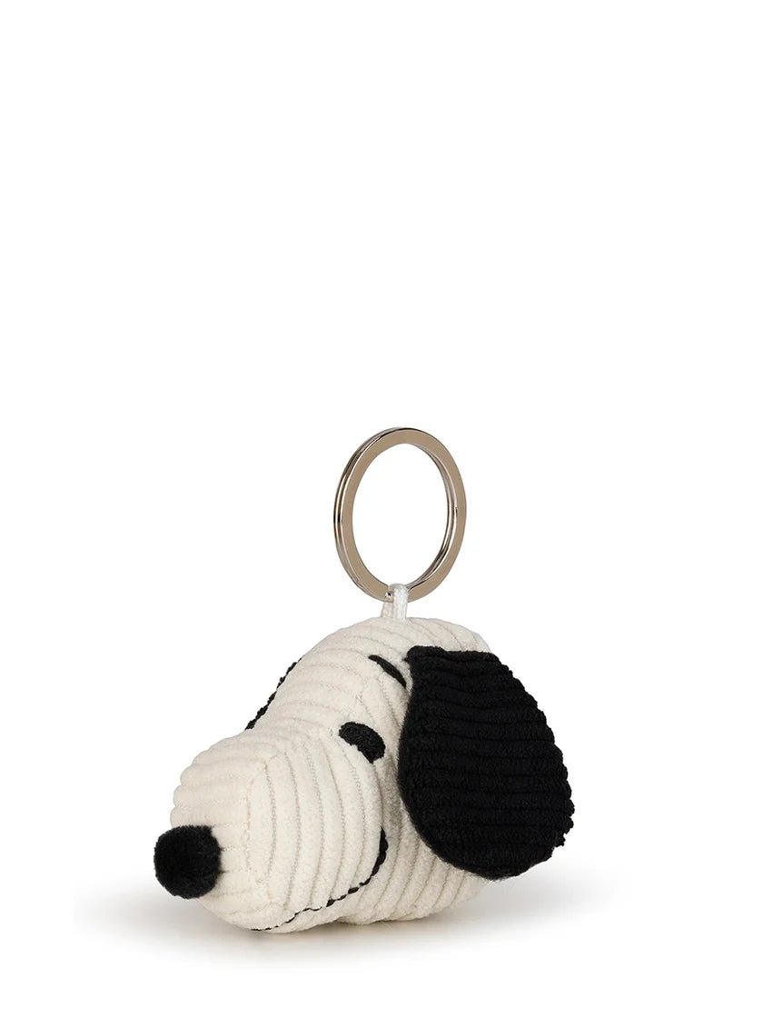 Bon Ton Toys- Snoopy Head Corduroy Cream Keychain