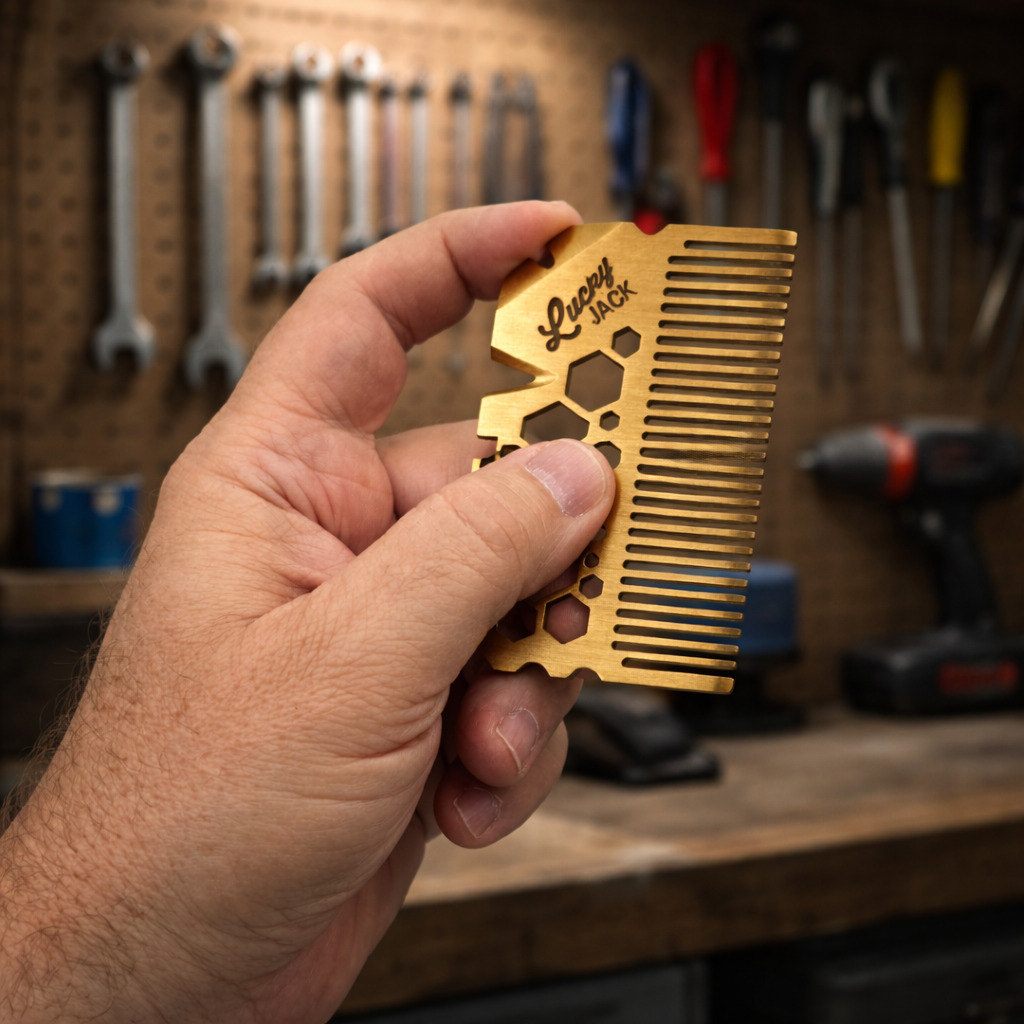 Lucky Jack- Jack Comb Adventure Card – Wallet Grooming Tool