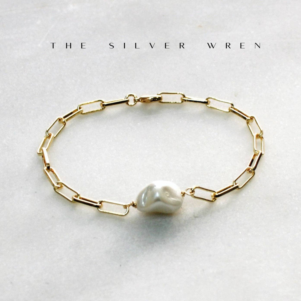 The Silver Wren- Mother of Pearl Bracelet
