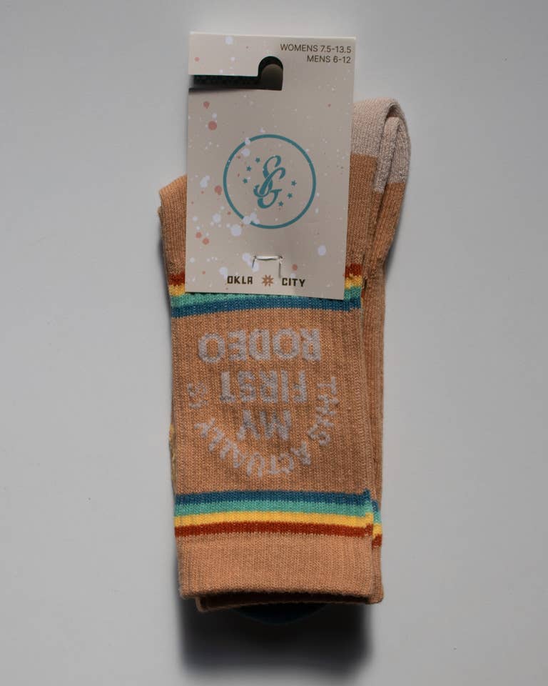 Shop Good- Actually My First Rodeo Western Socks