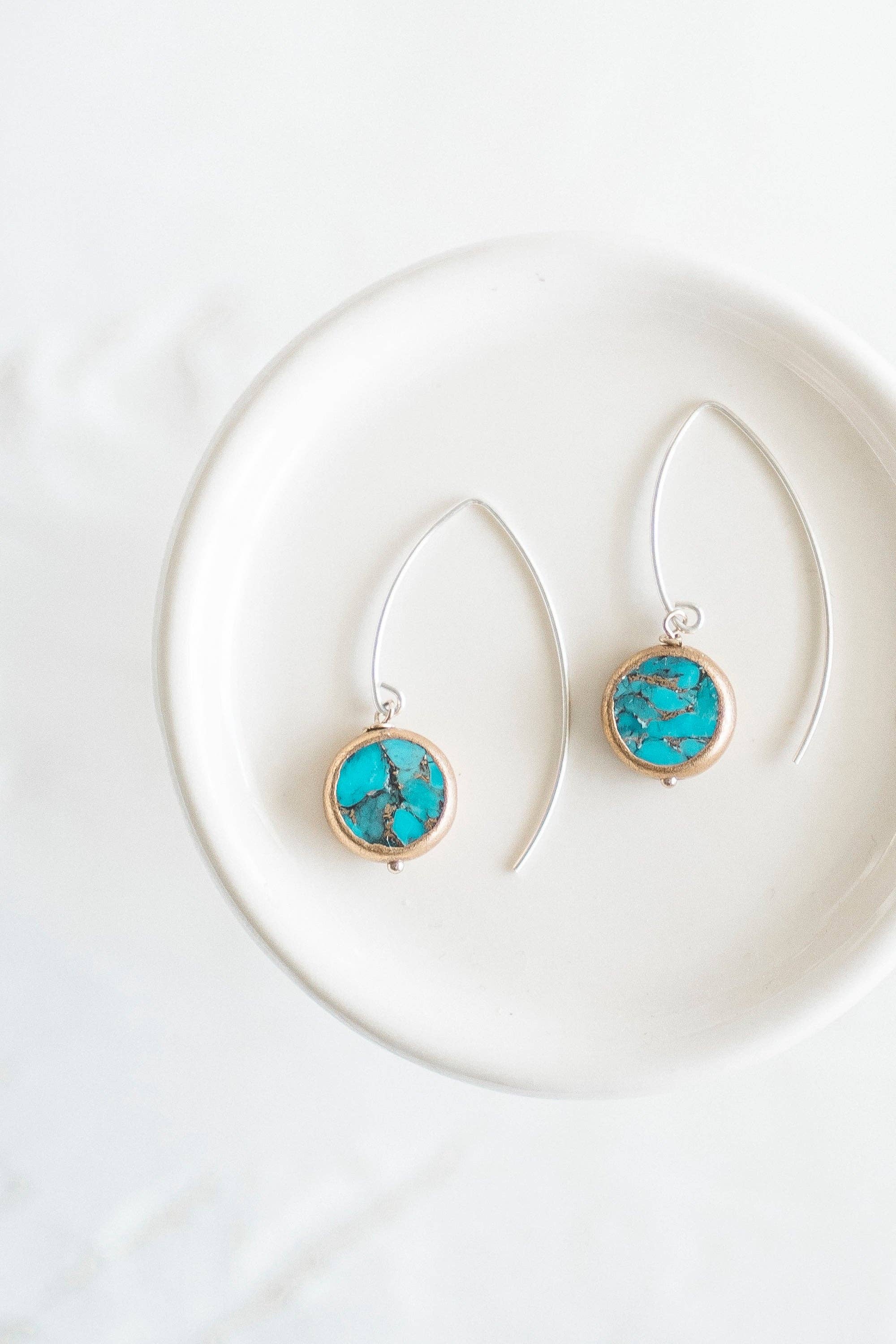 Reva Grey- Veda Mosaic Turquoise Earring