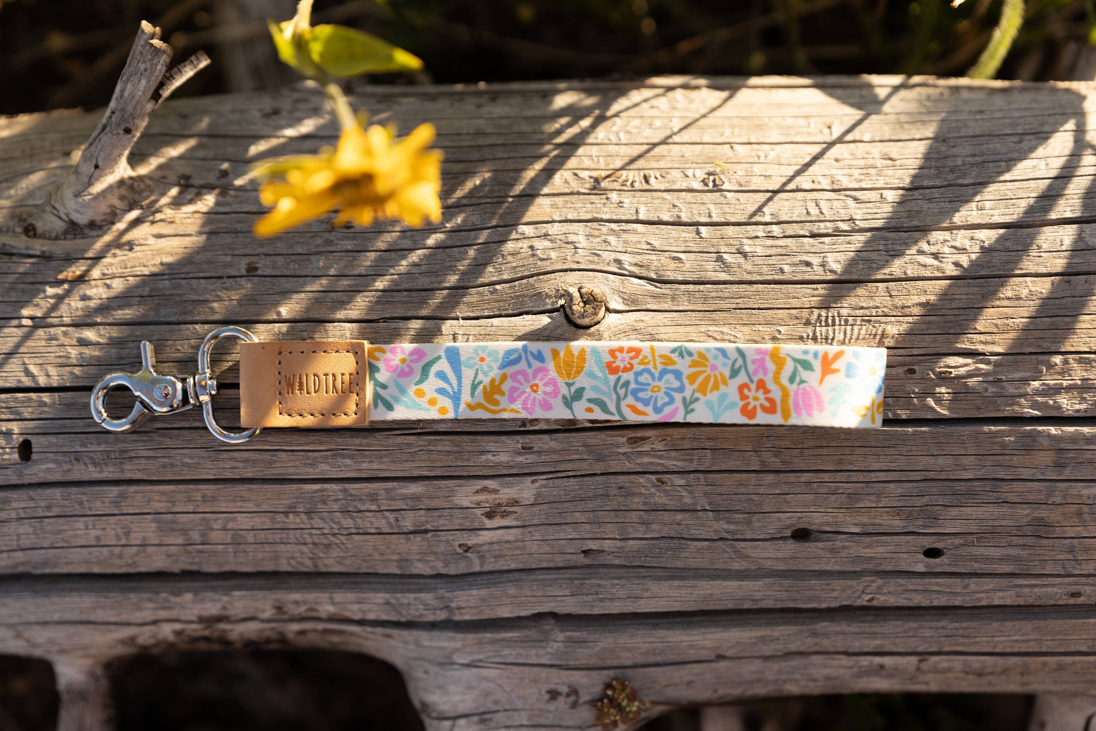 Wildtree- Summer Floral Wristlet Keychain - Floral Printed Design