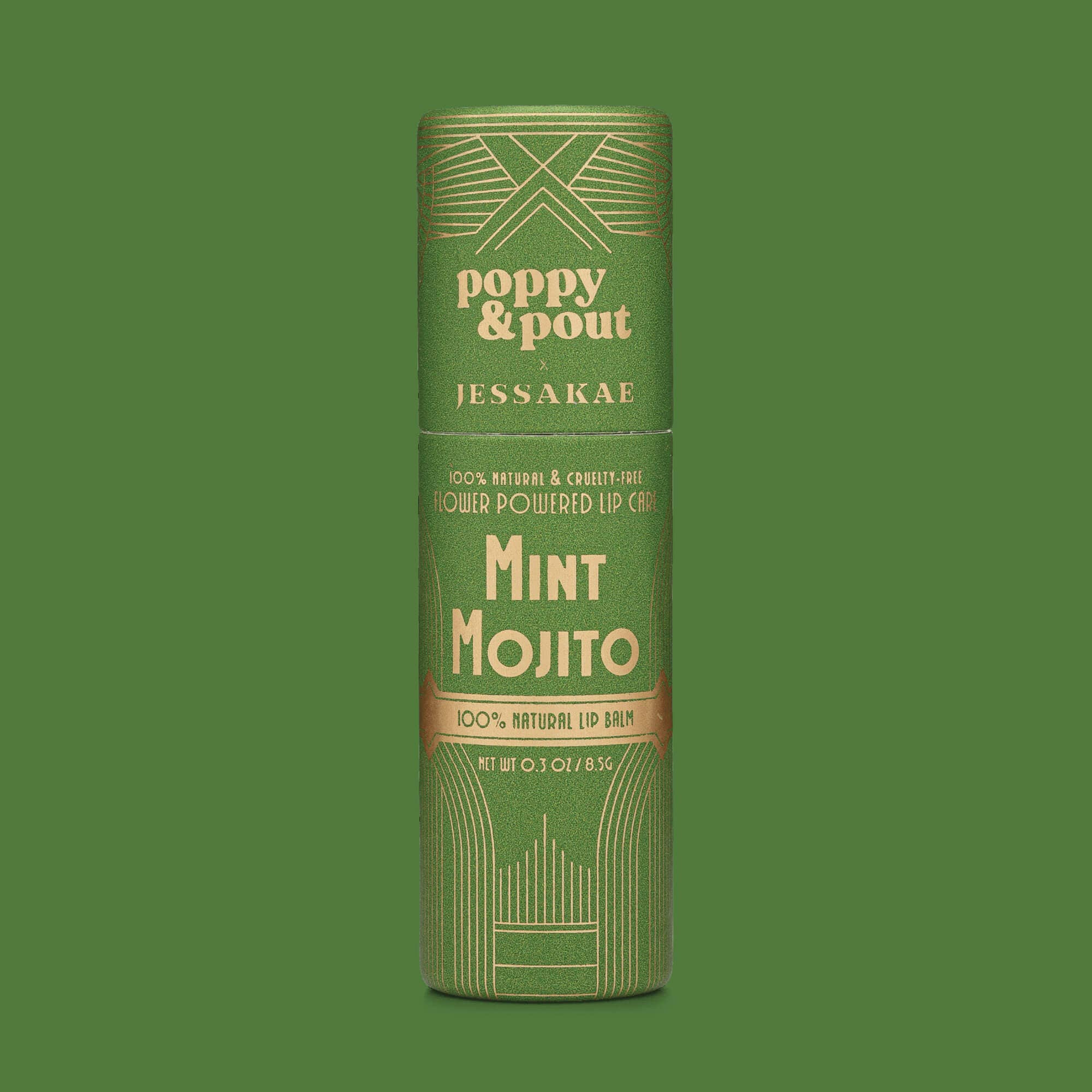 Poppy & Pout- Limited Edition, Lip Balm, Oz Collection, Mint Mojito