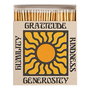 Archivist- Gratitude and Kindness Matches | Square - Safety Matches