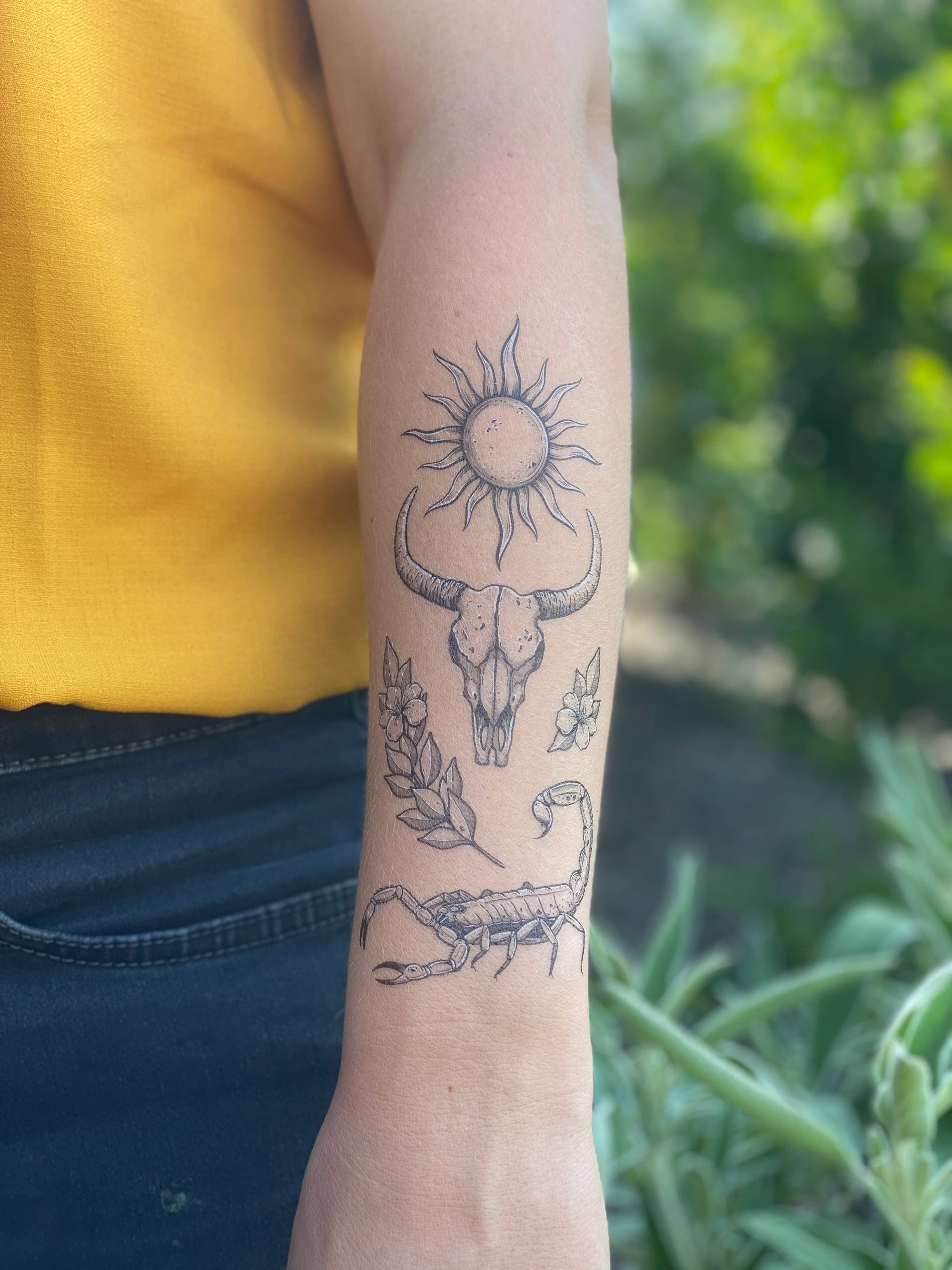 NatureTats - Sunlit South Temporary Tattoo