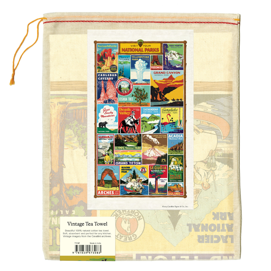 Cavallini Papers & Co.- National Parks Tea Towel
