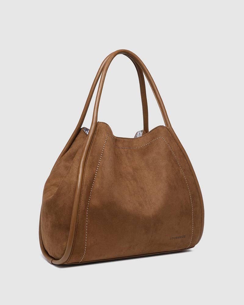 Louenhide- Shoulder Bag  - Vegan Suede Tan | Sutton
